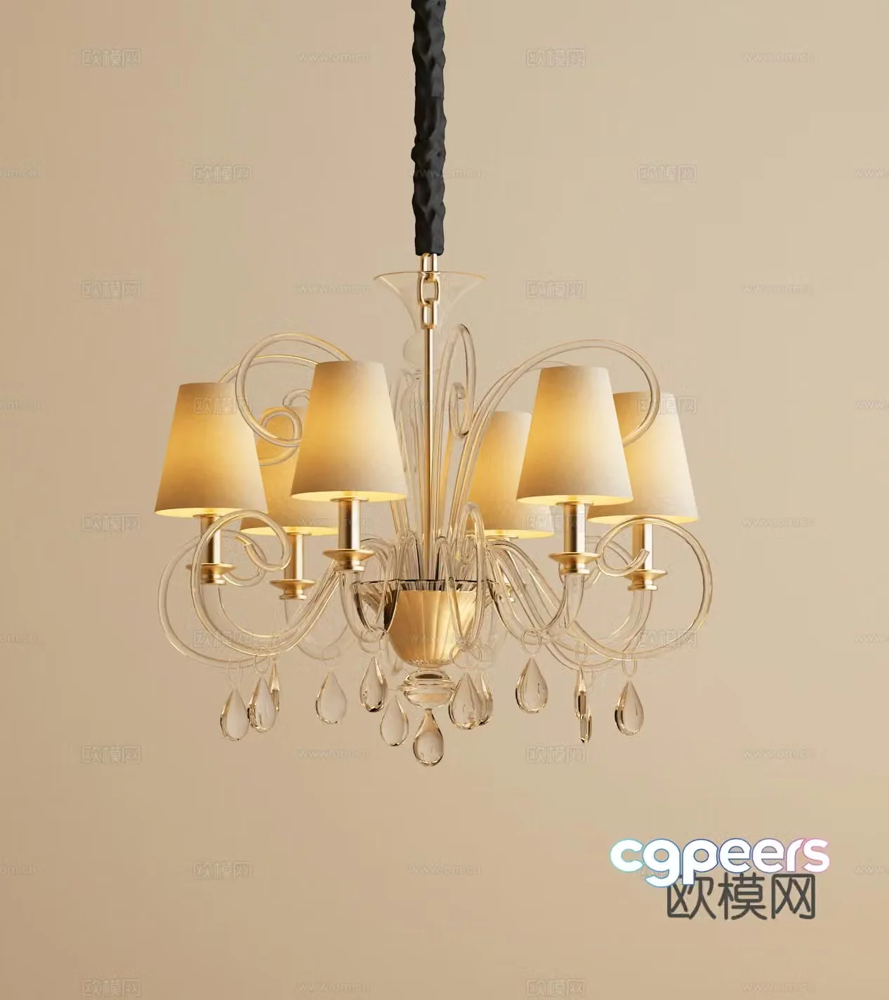 Modern French chandeliers Modern American chandeliers European chandeliers 3D model