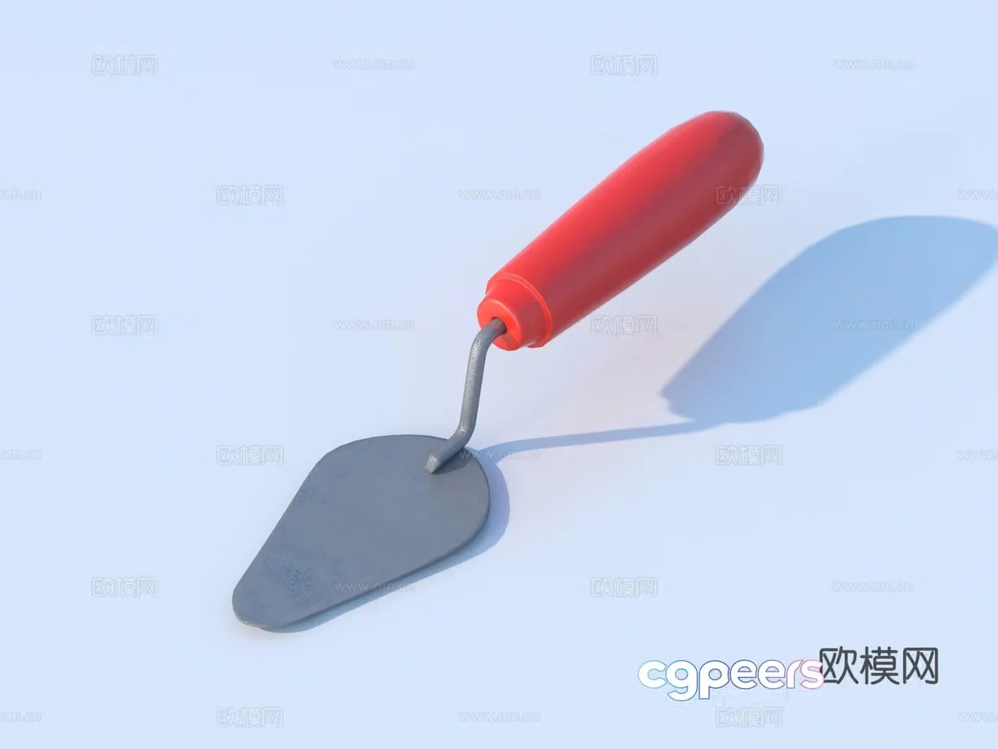 shovel tool trowel cement trowel 3d model