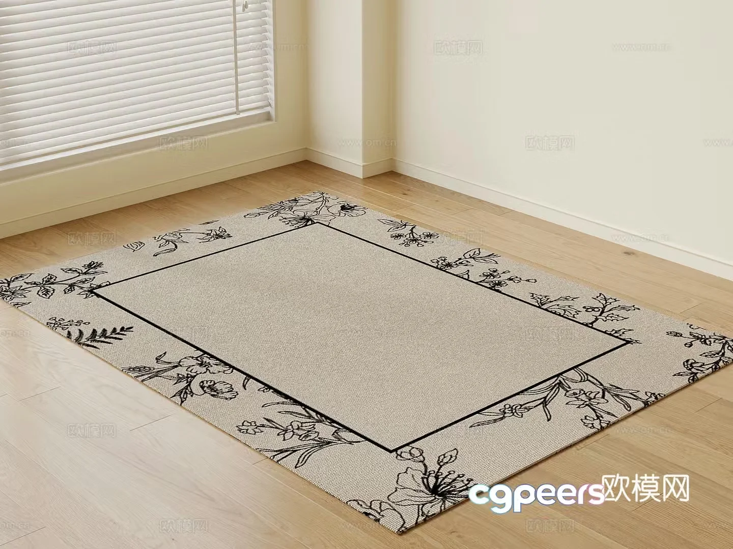 French retro carpet 3d model