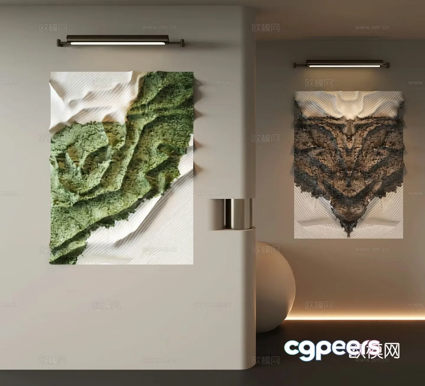 Modern wall decoration pendant 3D model