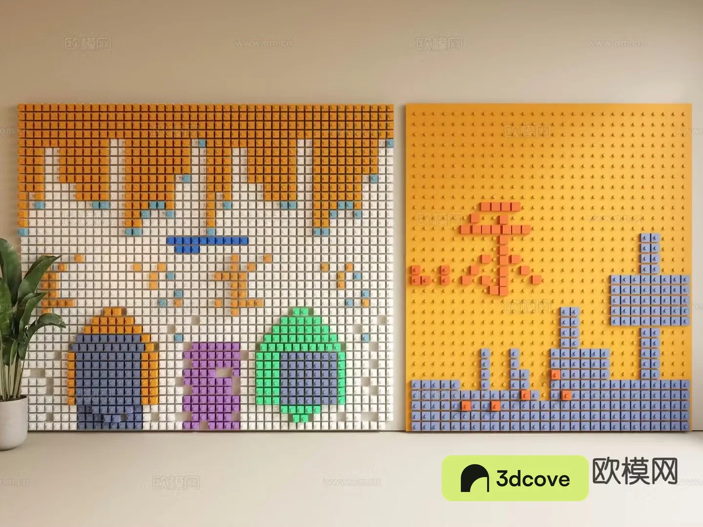 Lego building block toy wall assembled building block wall