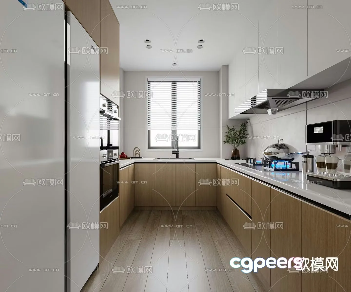 Modern kitchen cabinet 3d model