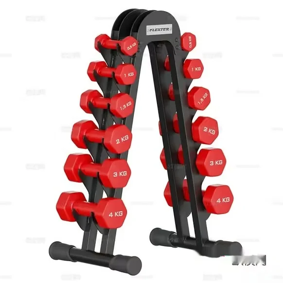 A Rack Of Dumbbells 3D Model – 15560 – CORONA Render