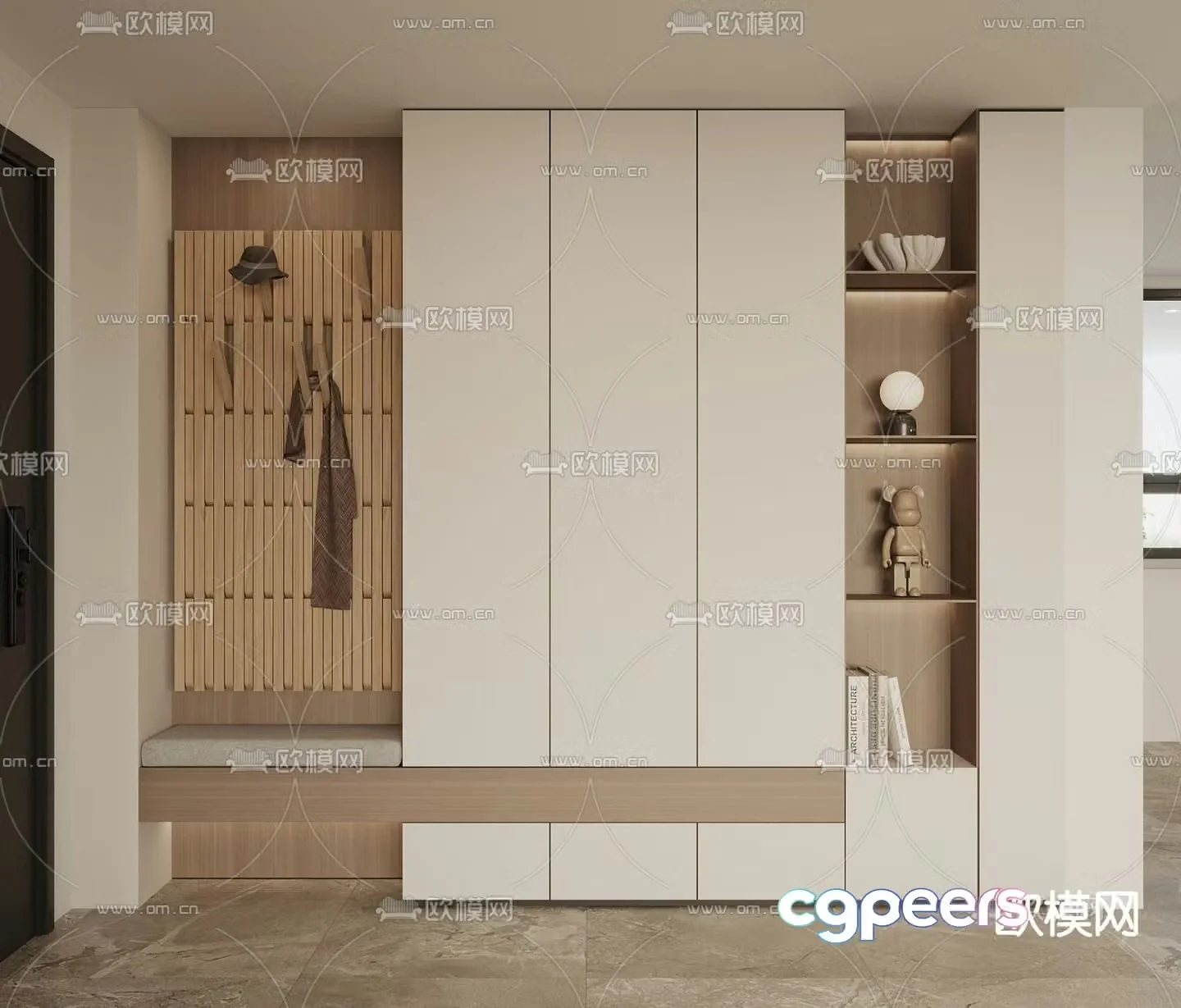 Entrance shoe cabinet 3D model