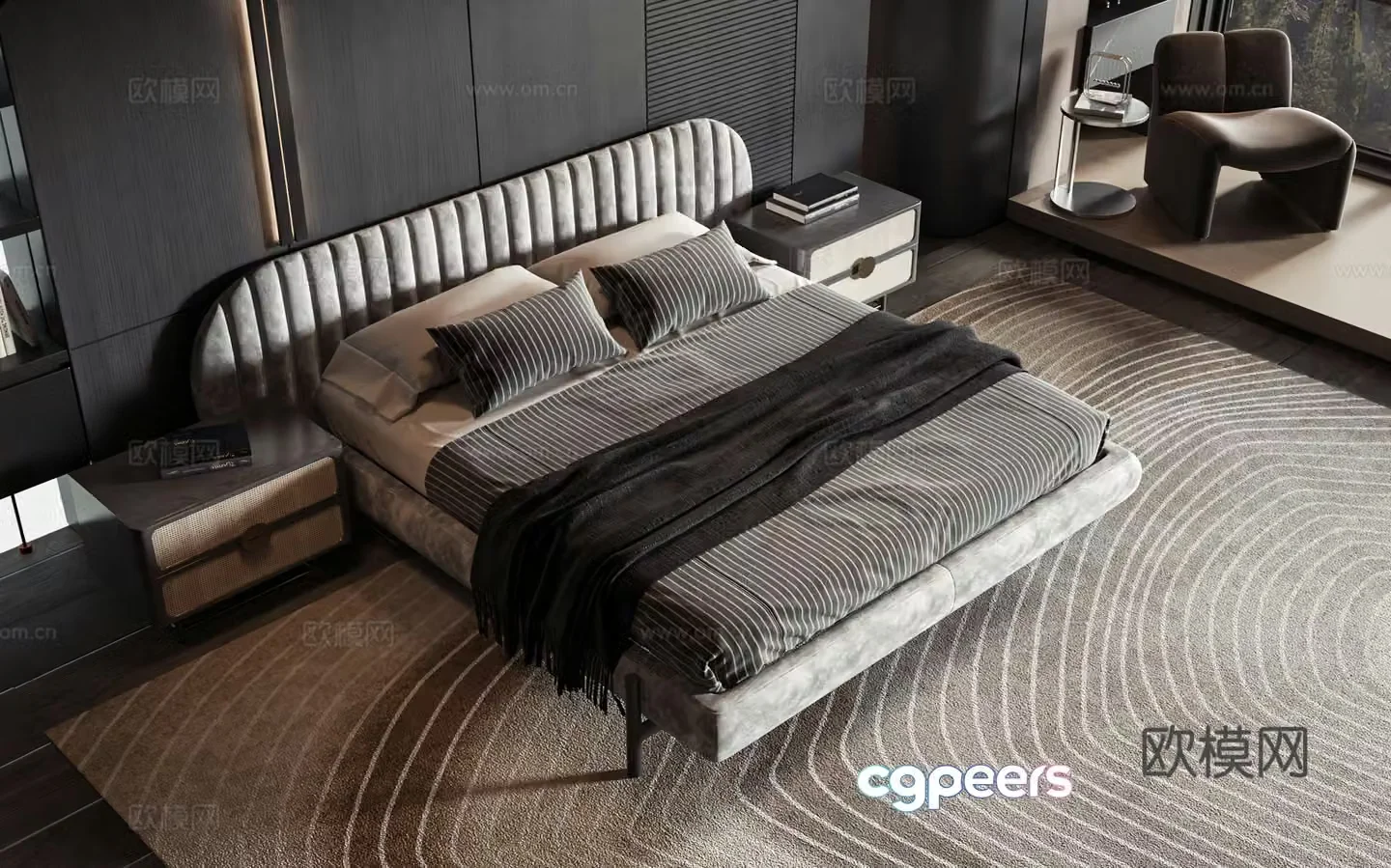 Modern style product bed 3d model