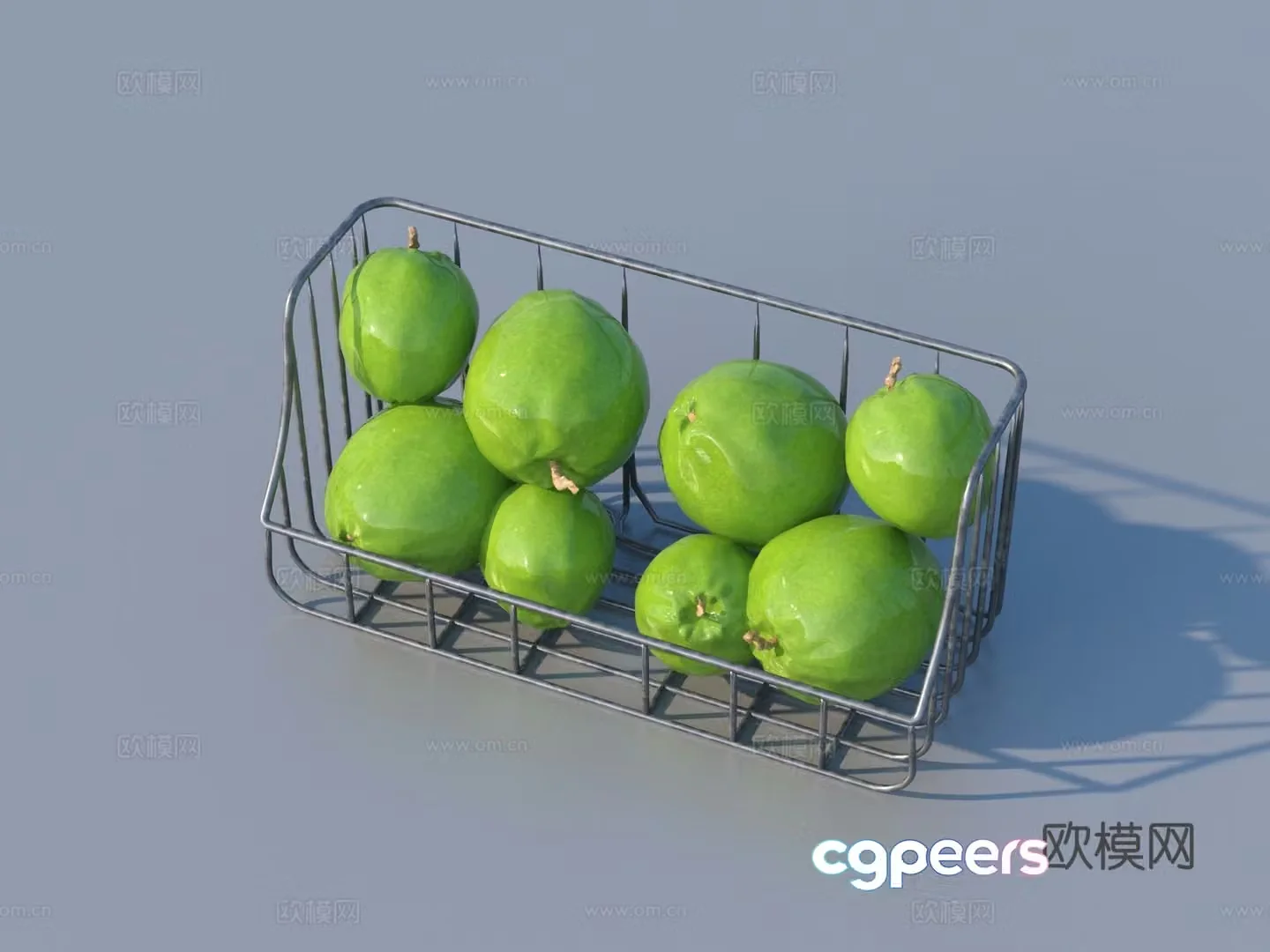 Apple pear fruit fresh fruit 3d model