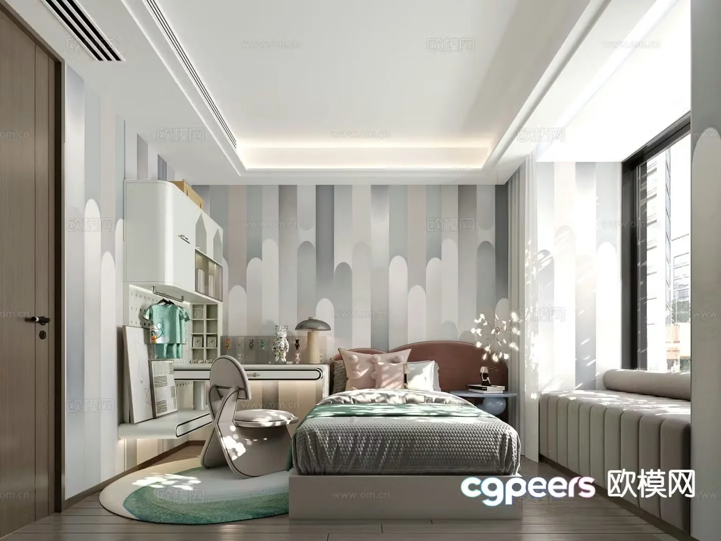 Modern children’s room children’s room 3d model