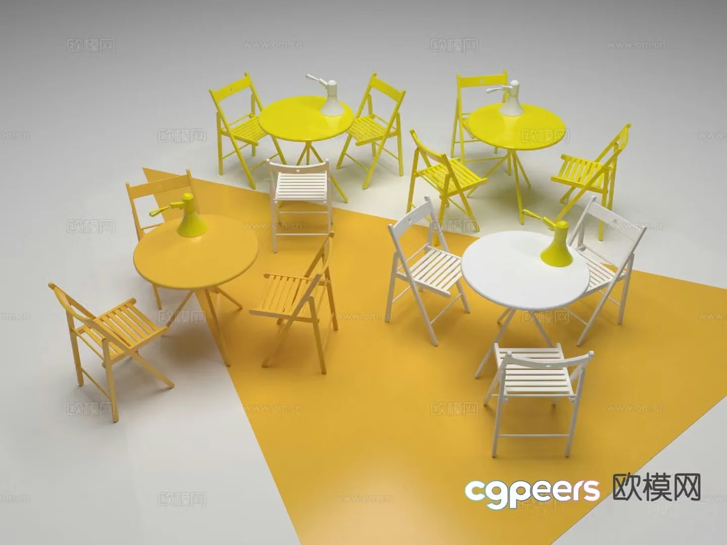 Leisure tables and chairs Negotiation tables and chairs 3d model