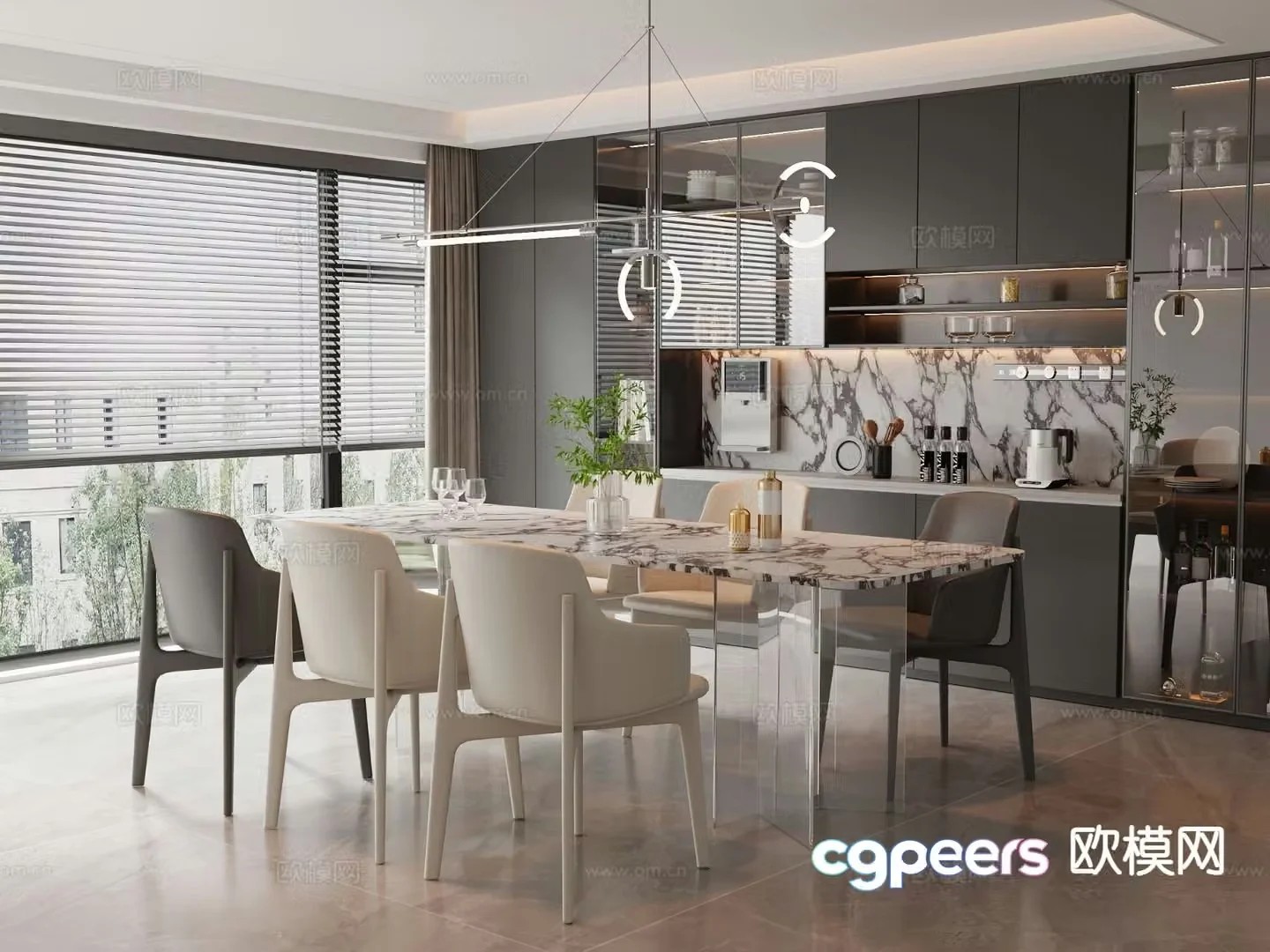 Italian restaurant 3d model