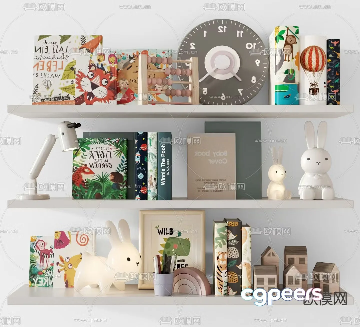 Children’s ornaments books toys 3d model