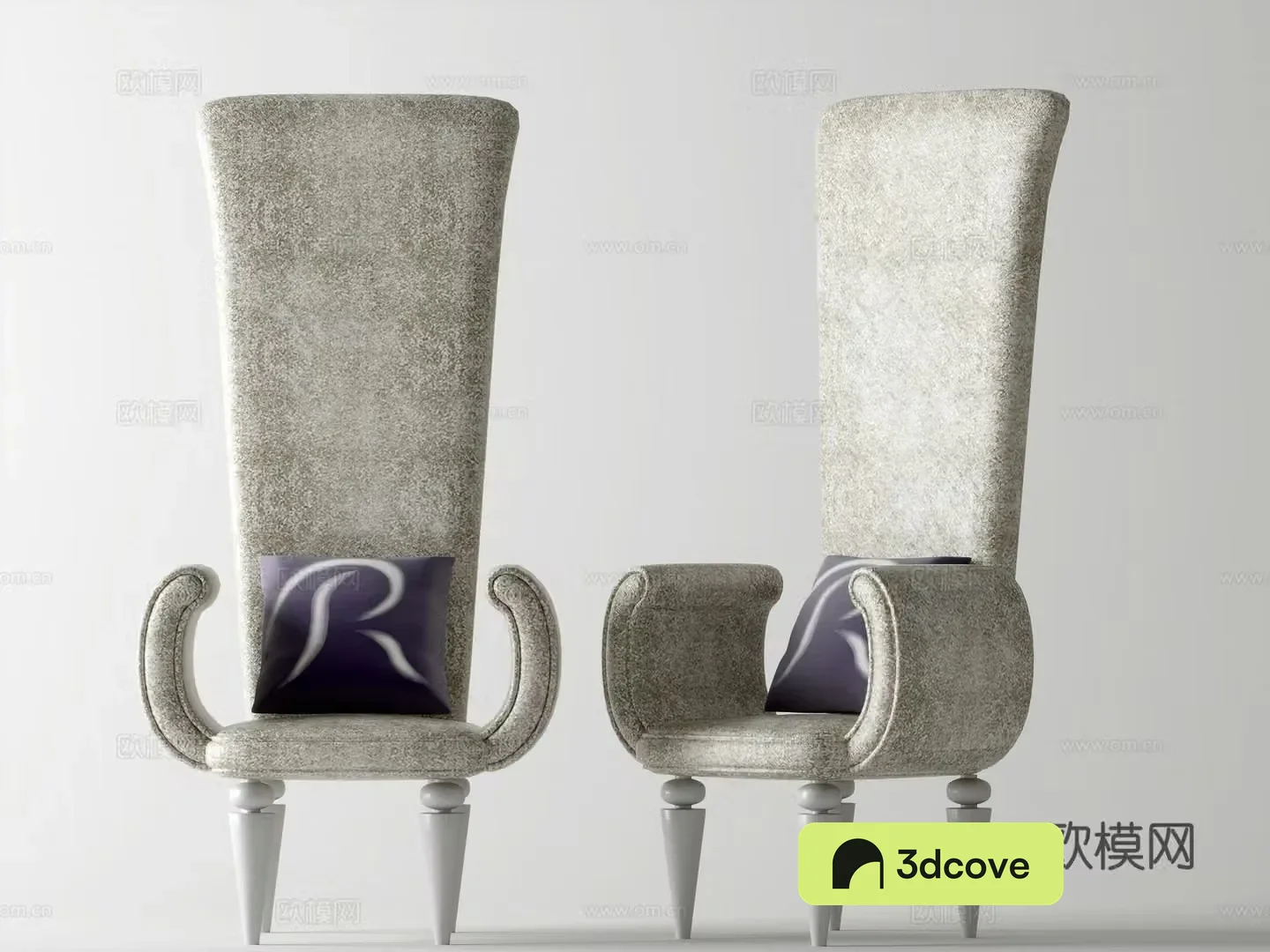 Simple European high back chair leisure chair