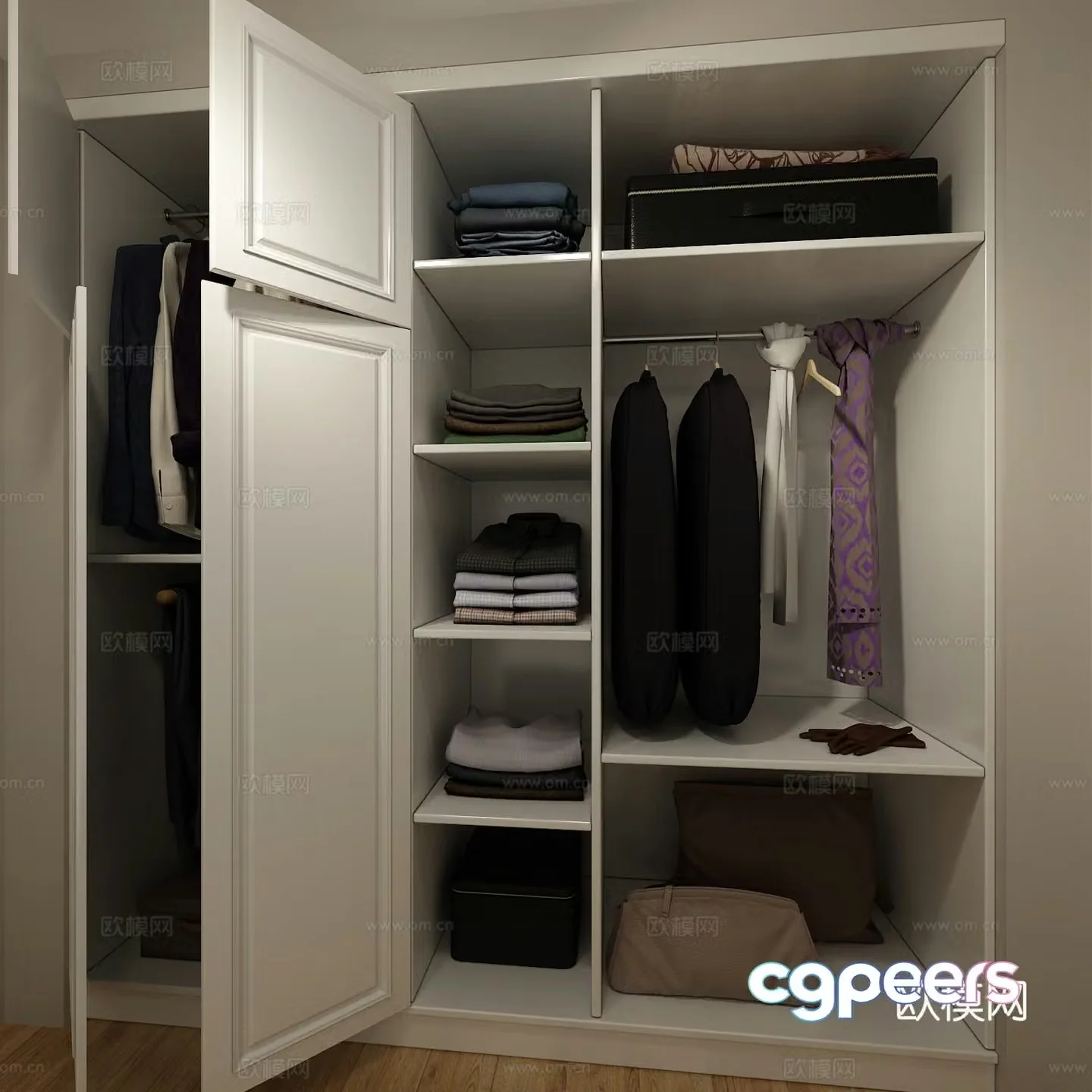 Modern wardrobe 3d model