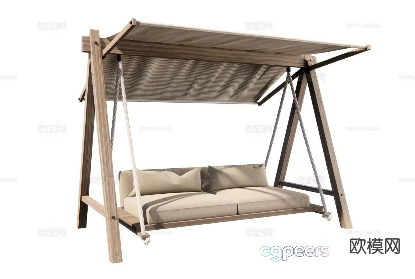 Wabi-sabi hanging chair swing chair garden chair 3d model