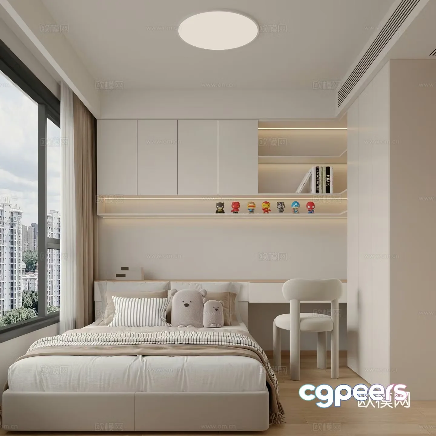 Modern minimalist children’s room 3d model