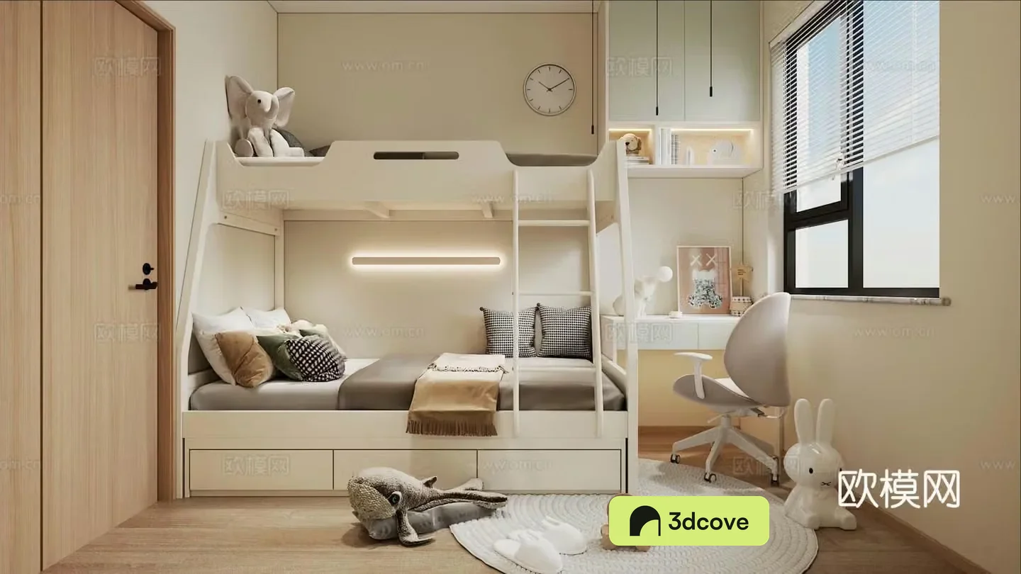 Modern children’s room up and down bed high and low bed children’s room