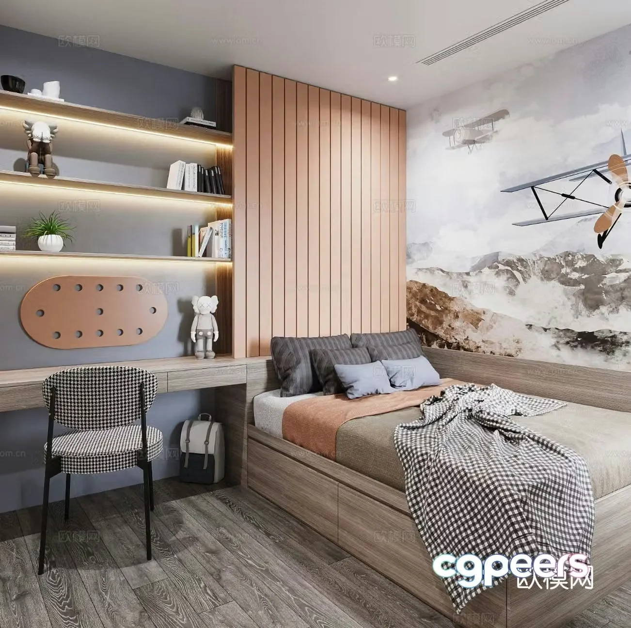 Modern children’s room 3d model