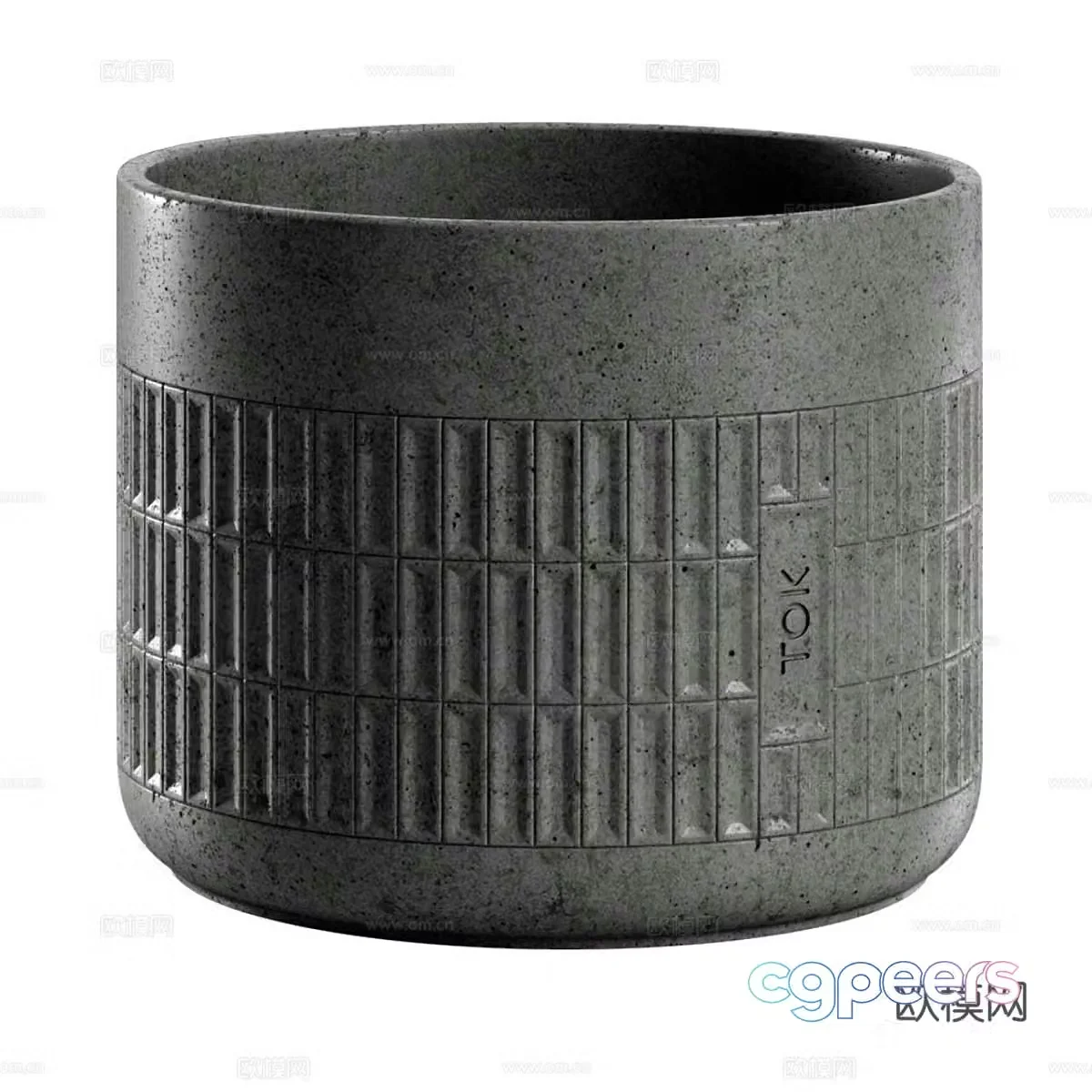 Nordic simple potted plants flower pot landscape pot 3d model