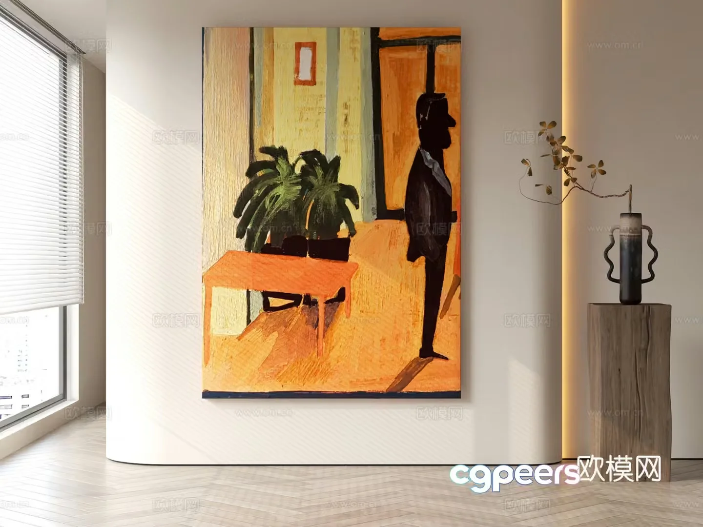 Modern style decorative painting 3d model