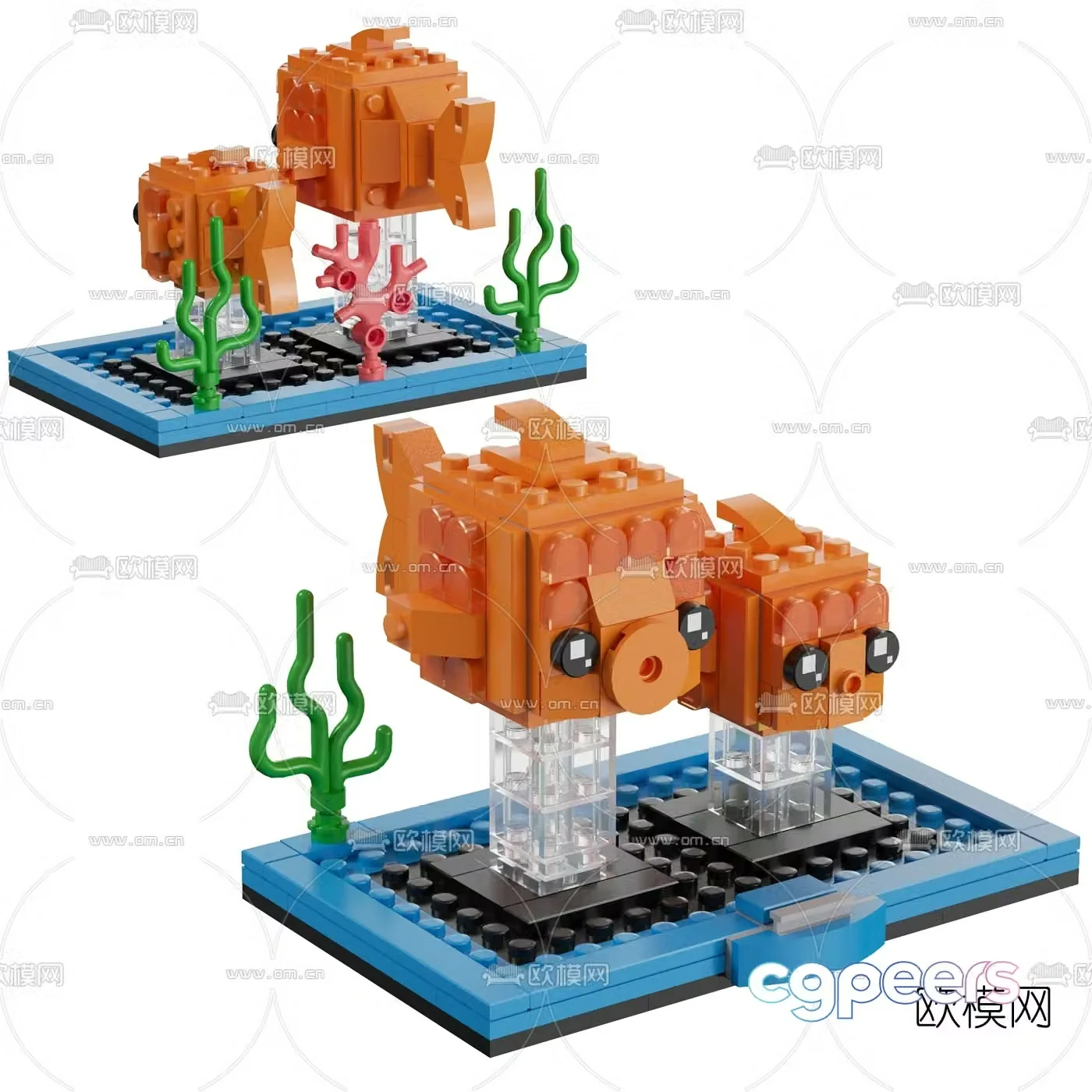 Modern goldfish toy 3d model