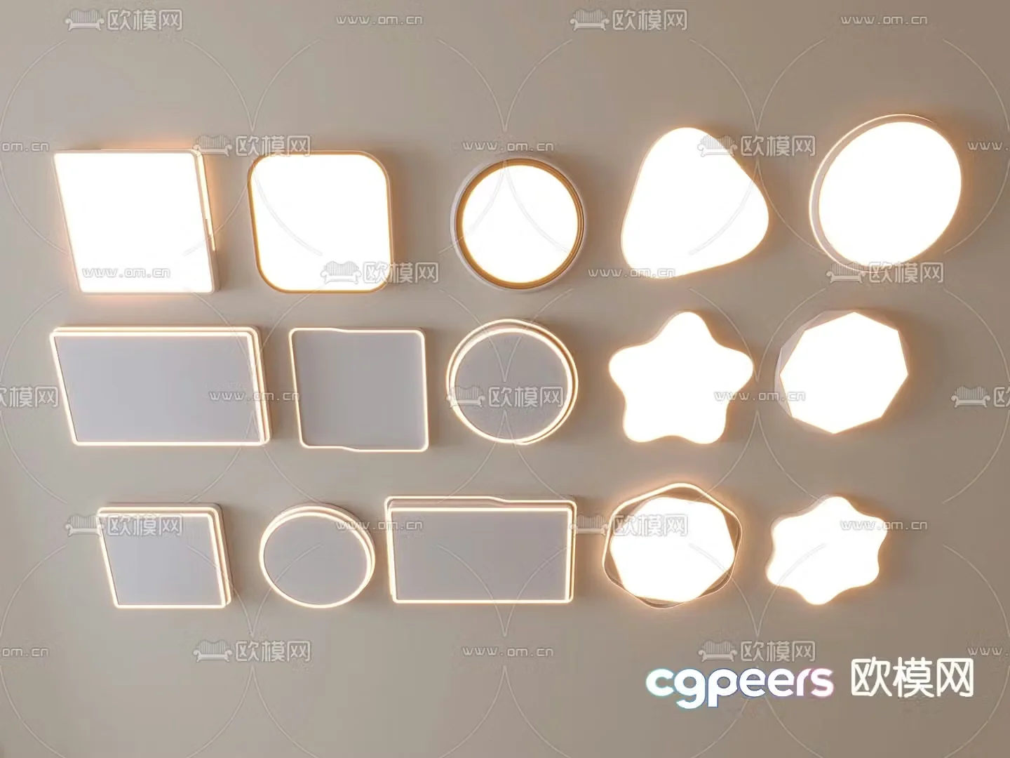 Modern ceiling light 3d model
