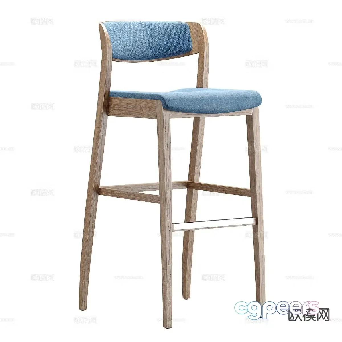 Simple bar chair 3d model