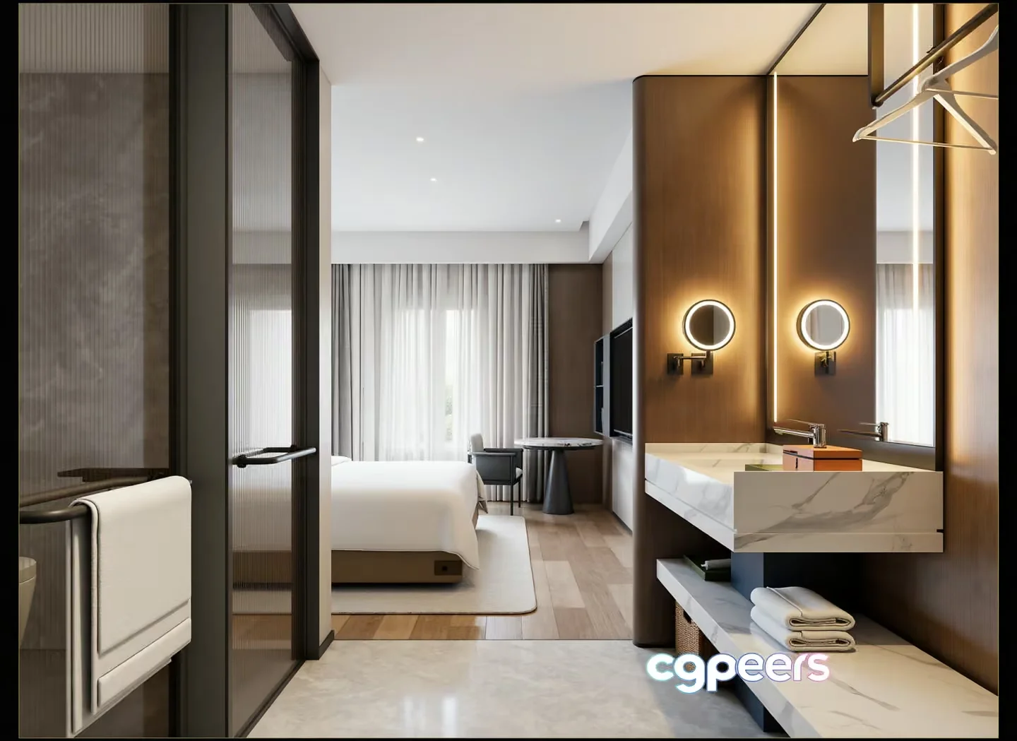 Modern Hotel Room 3D Model – 22854 – VRAY Render