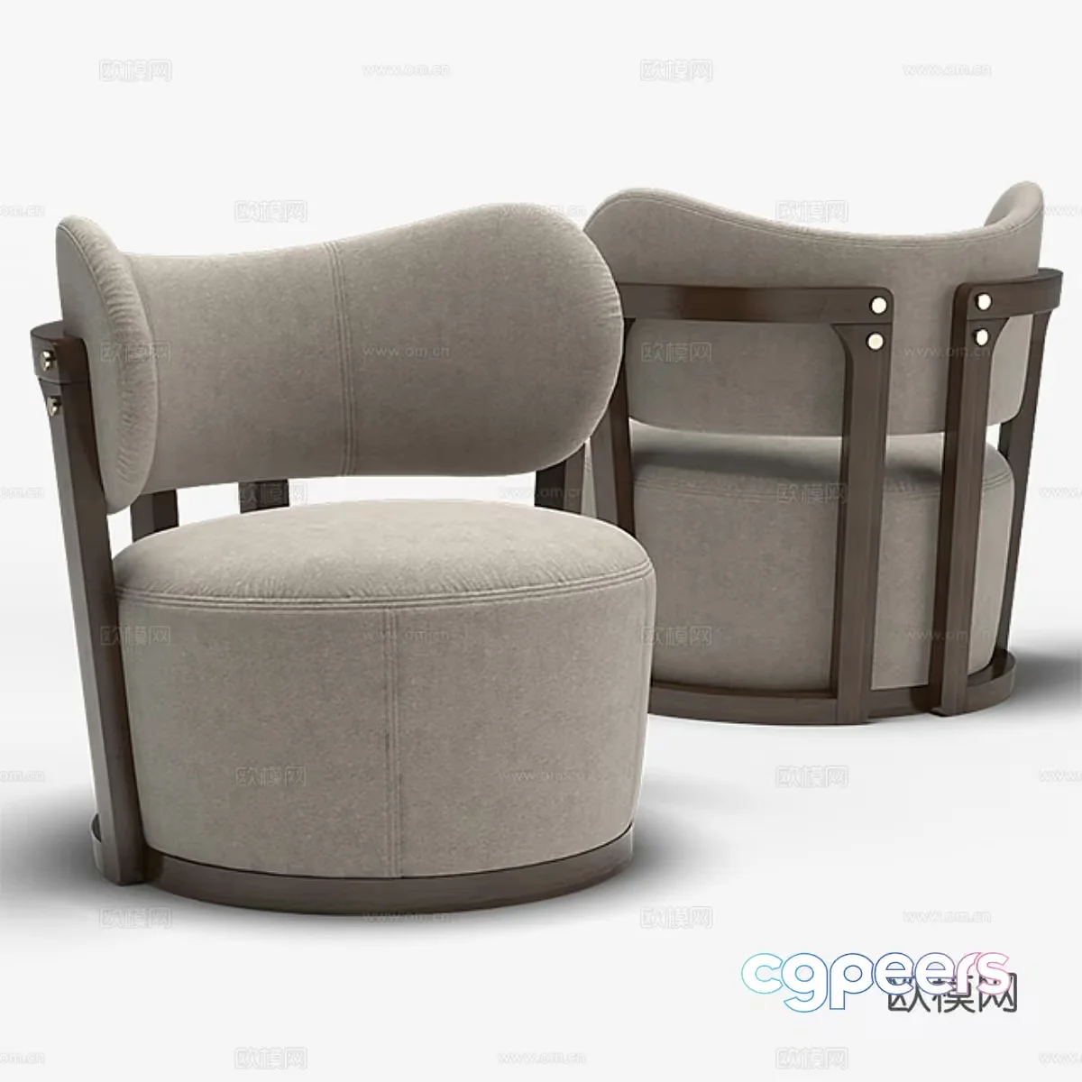 Modern Gray Chair 3D Model – 9463 – VRAY Render