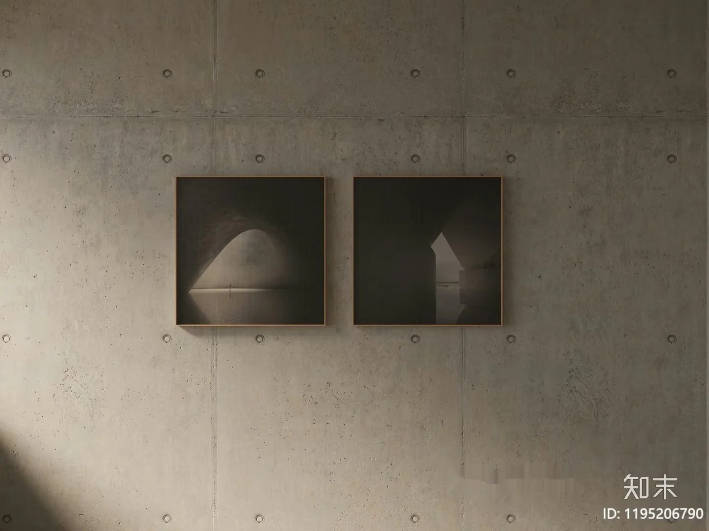 Abstract Geometric Art On A Concrete Wall 3D Model – 7936 – CORONA Render