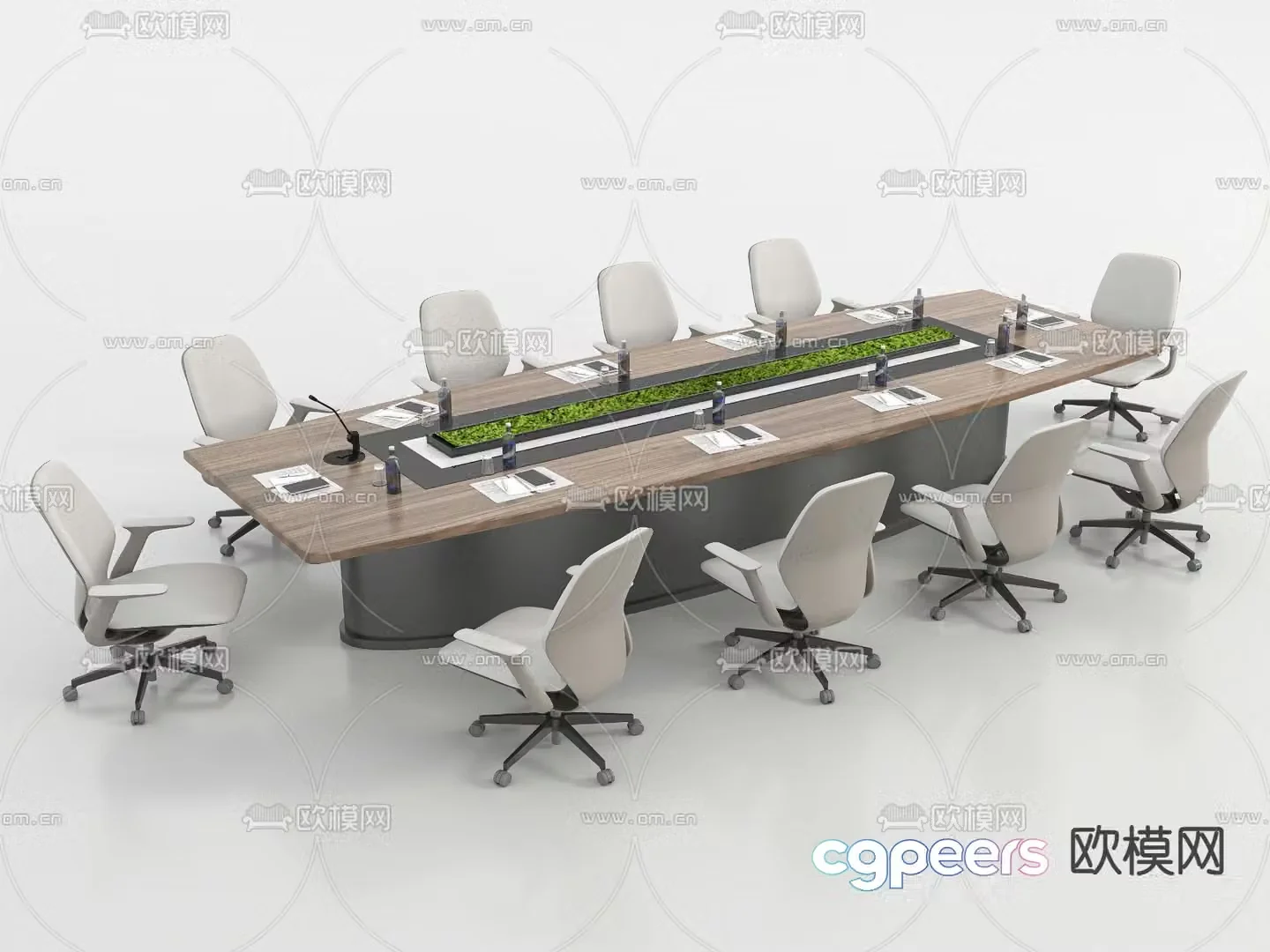 Conference tables and chairs conference table 3d model