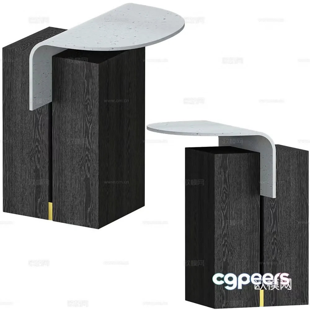 Modern Italian minimalist side 3D model