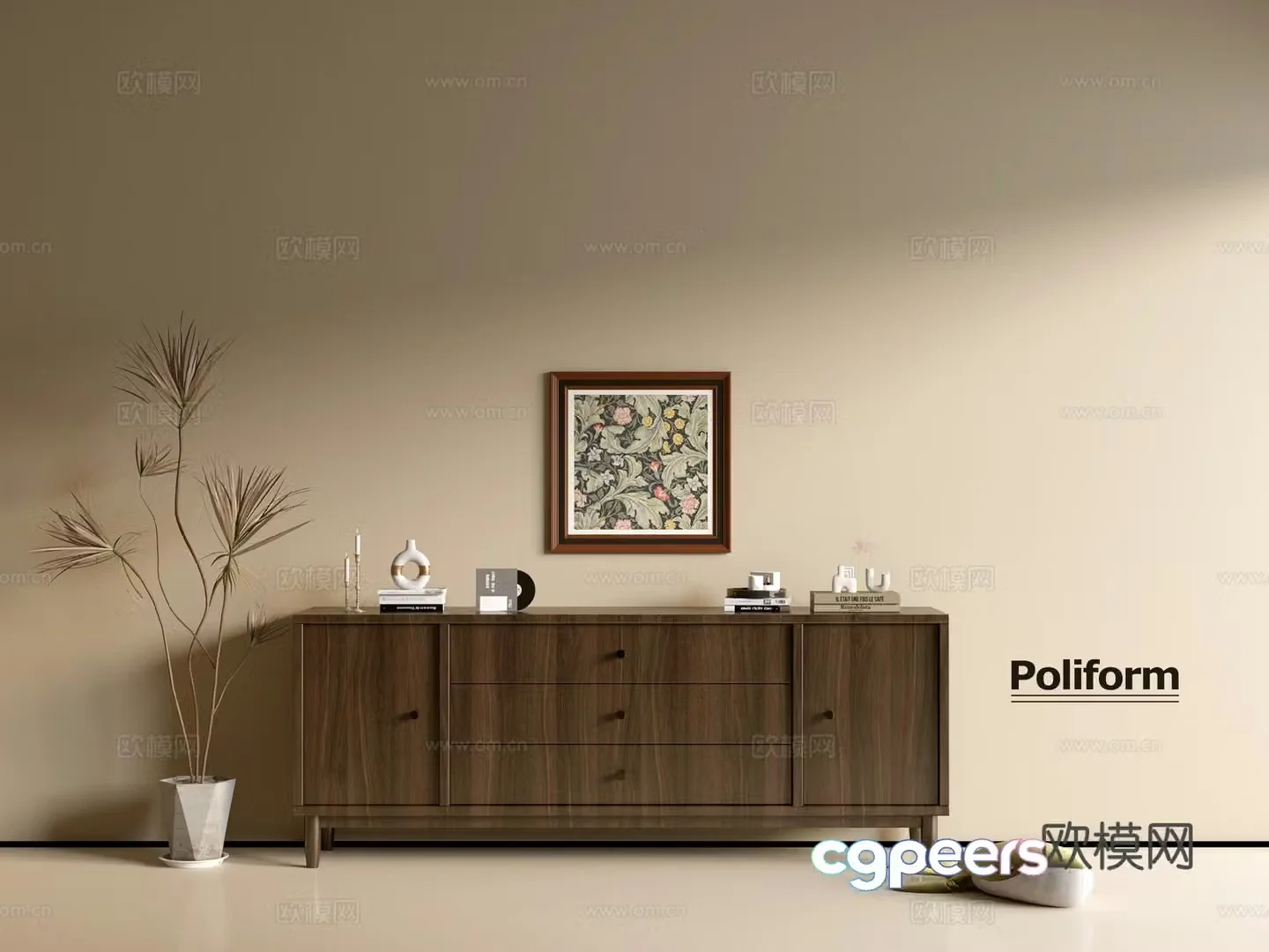 Modern wood grain cabinet ins wind minimalist wind cabinet whole cabinet sideboard balcony cabinet storage 3D model