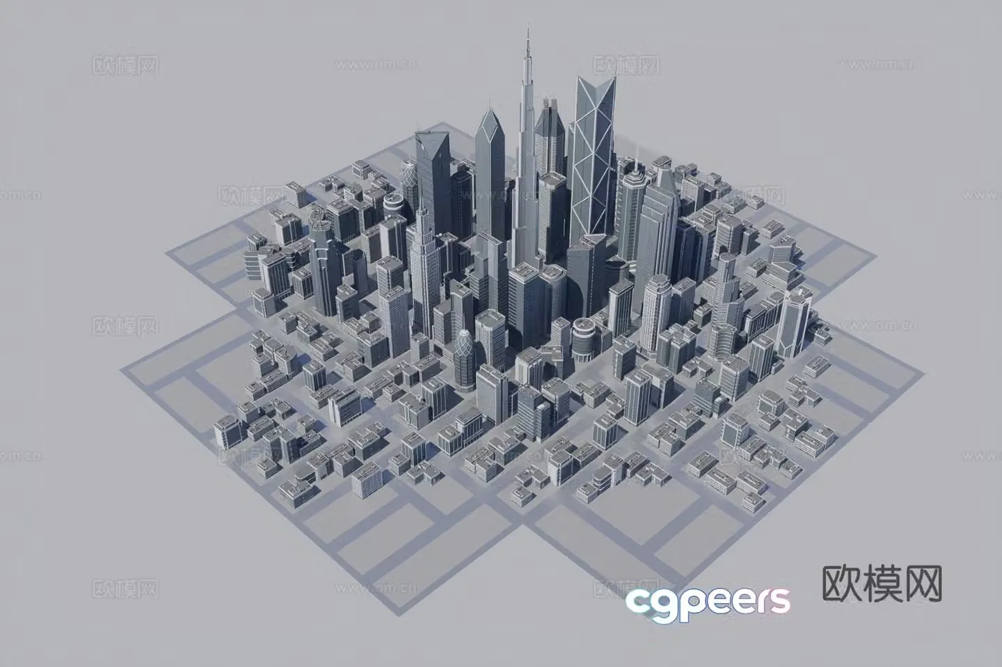 3d model of urban architecture