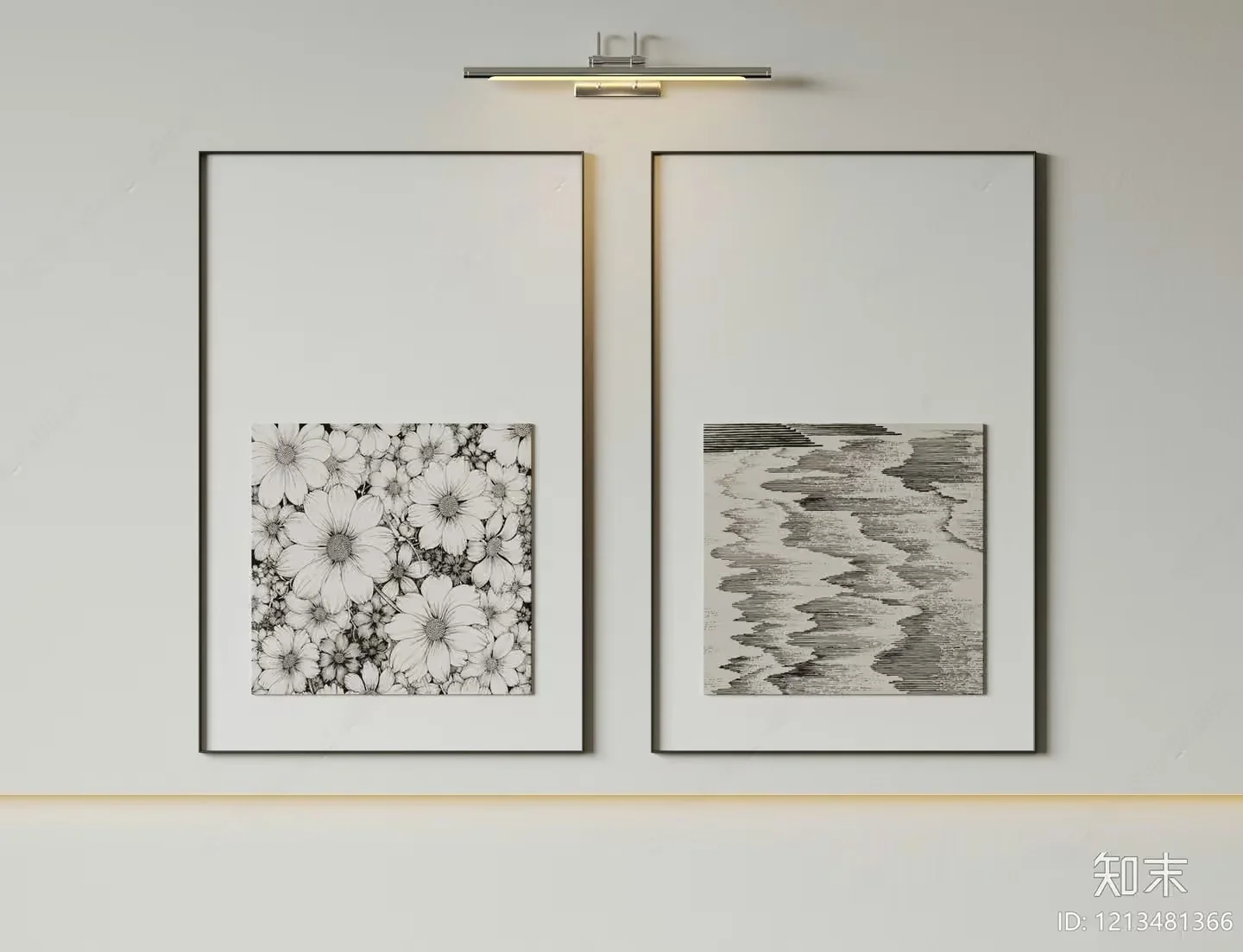 Modern Wall Art Pieces 3D Model – 16988 – VRAY Render