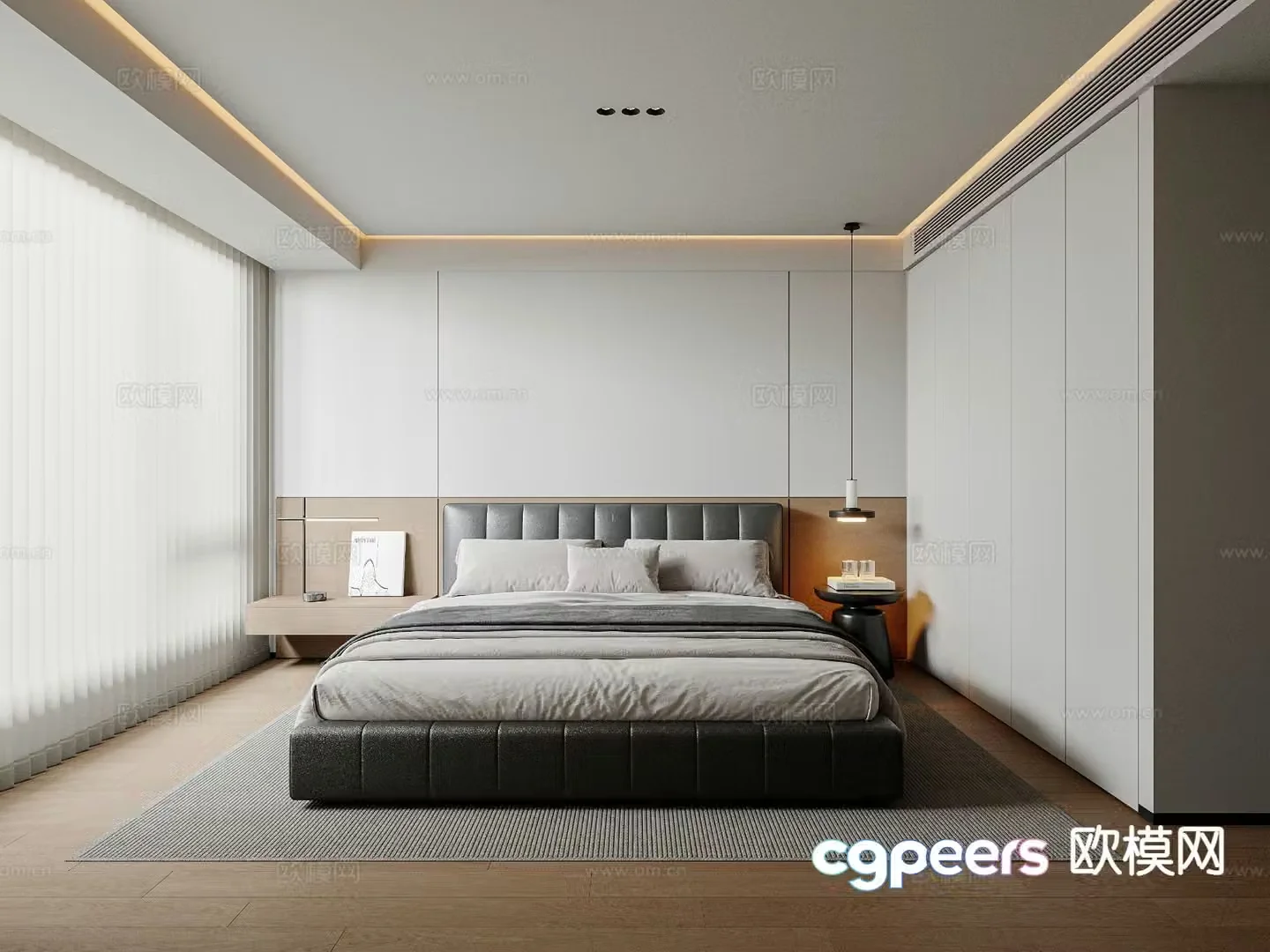 Modern bedroom master bedroom 3d model