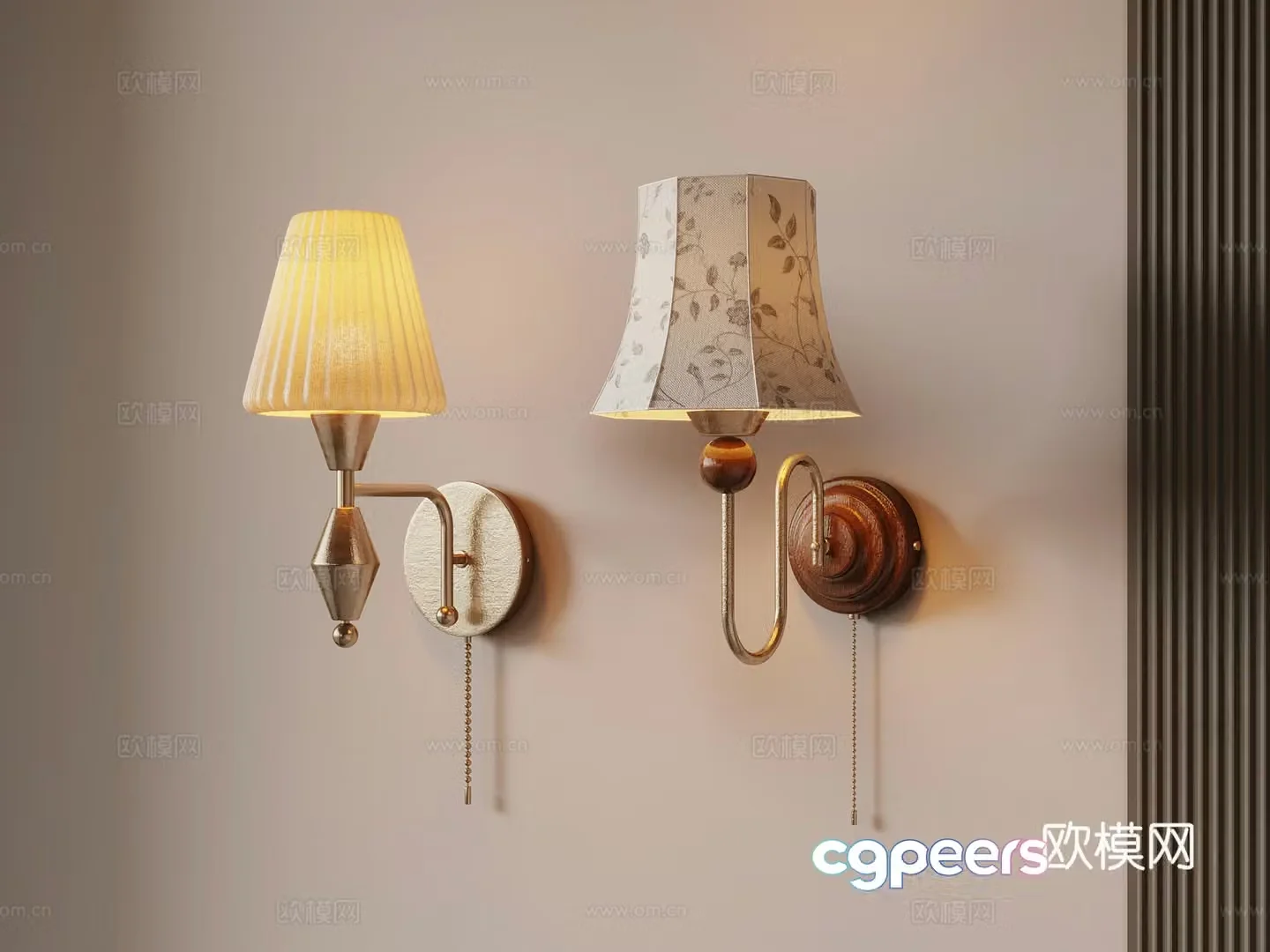 3D model of medieval style wall light