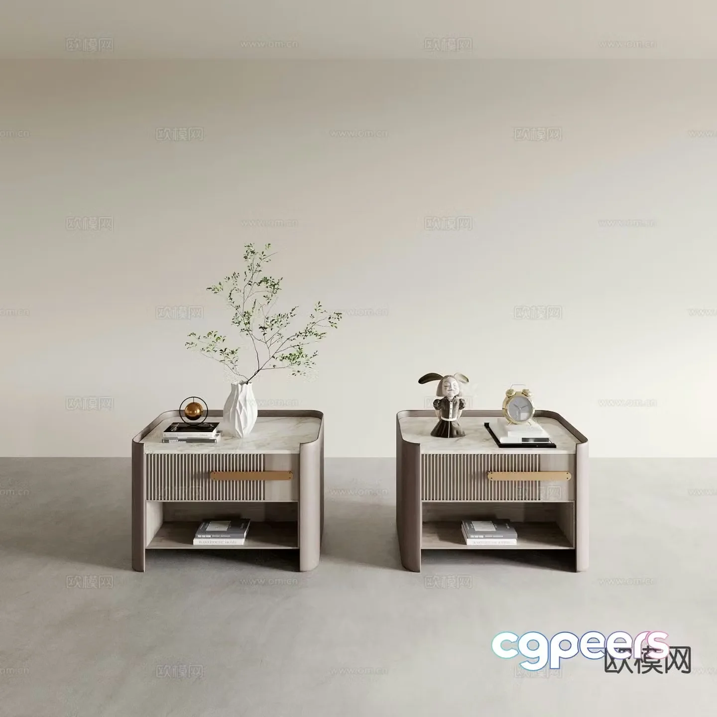 Modern bedside table 3d model