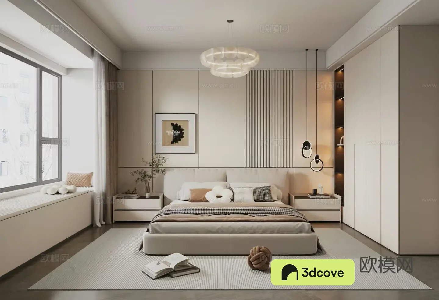 Modern minimalist home bedroom