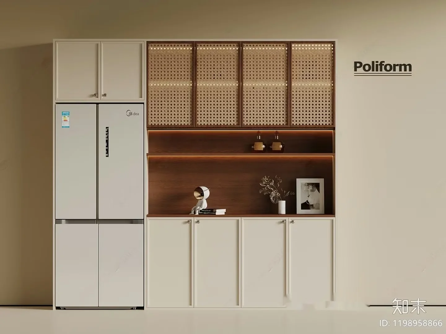 Modern Kitchen Design 3D Model – 15905 – VRAY Render