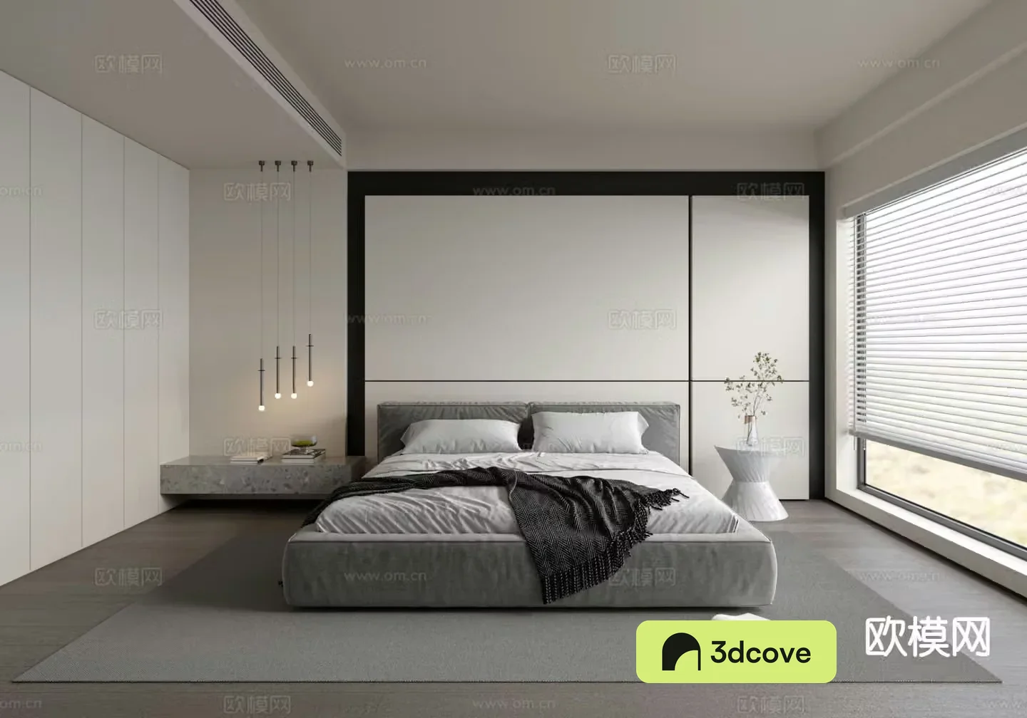 Modern master bedroom