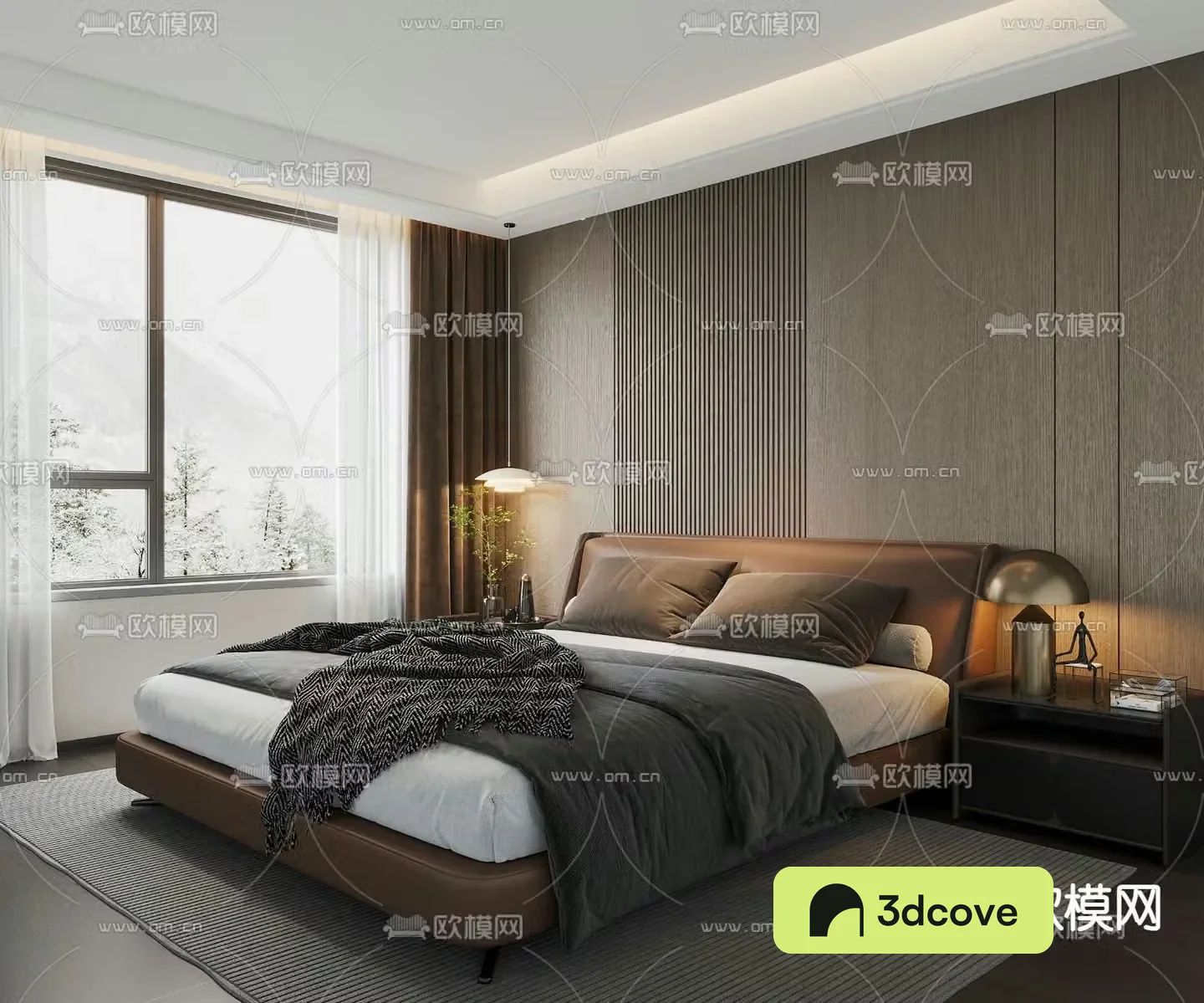 Modern double bed