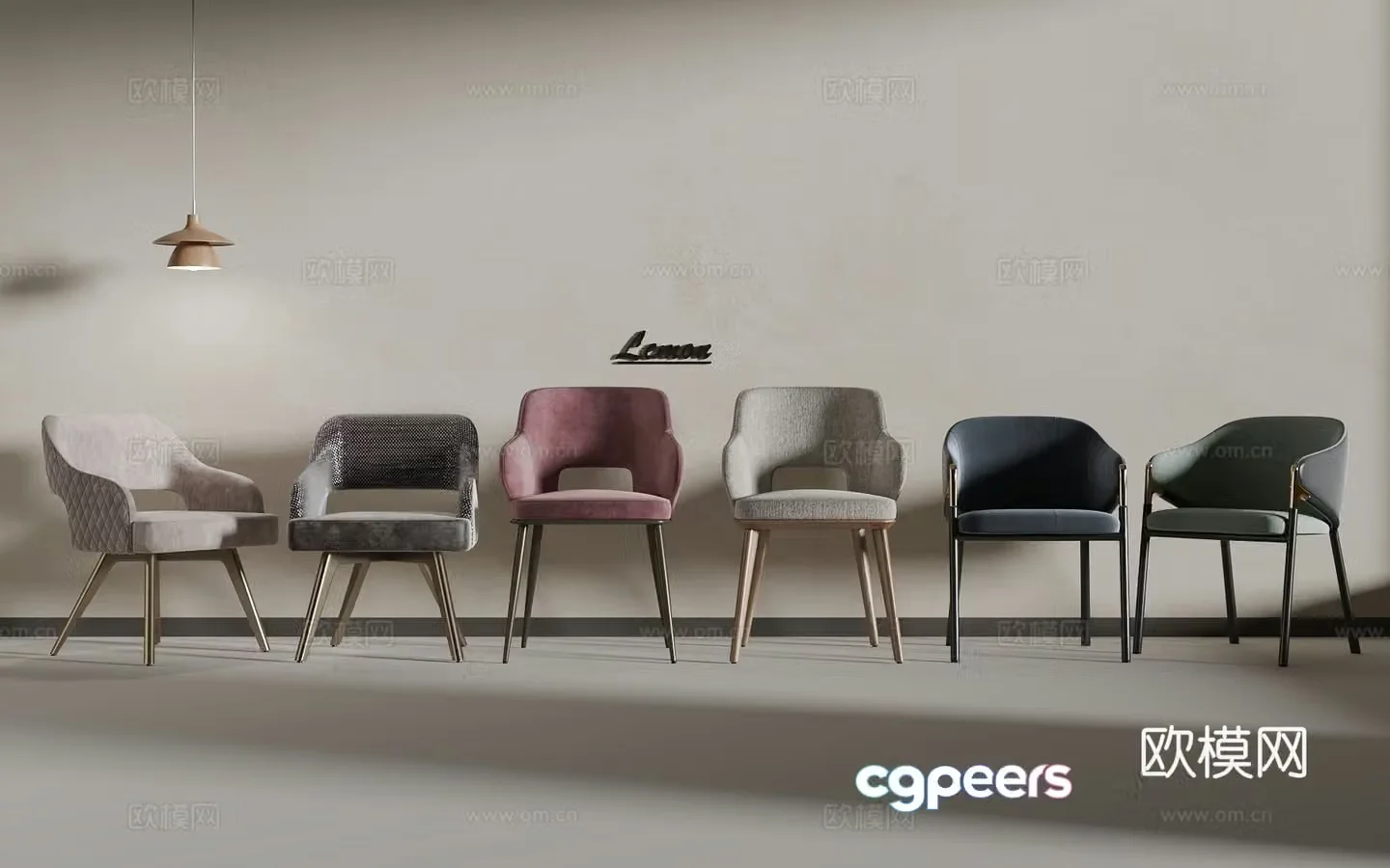 Light luxury seat 3D model