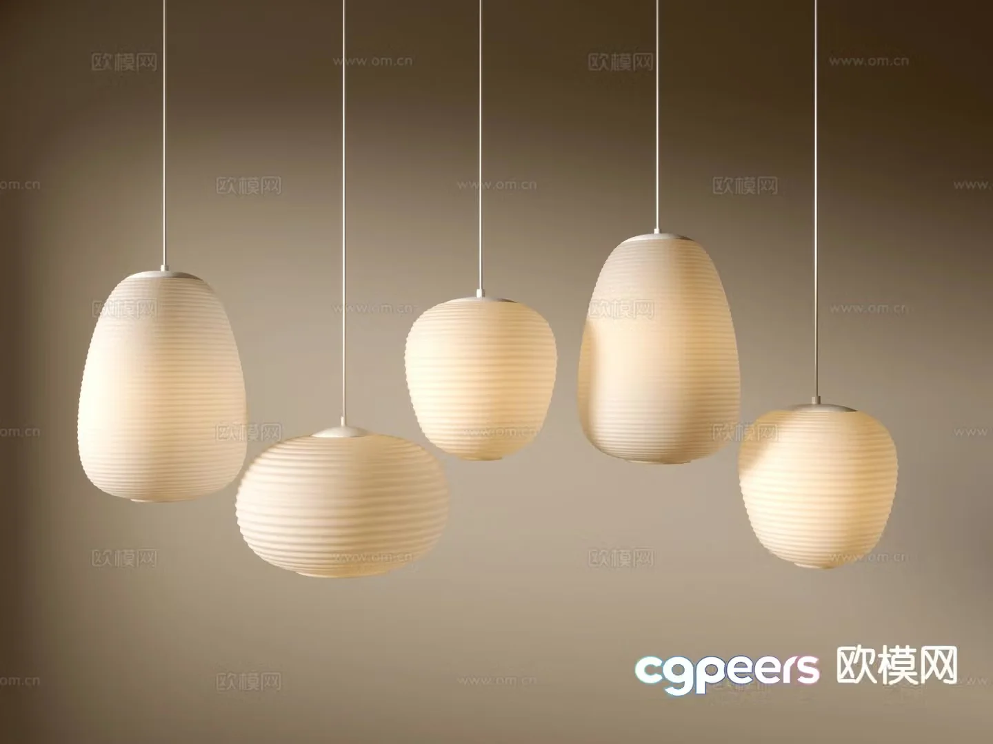 Cream style chandelier art lamp fashion lamp 3d model