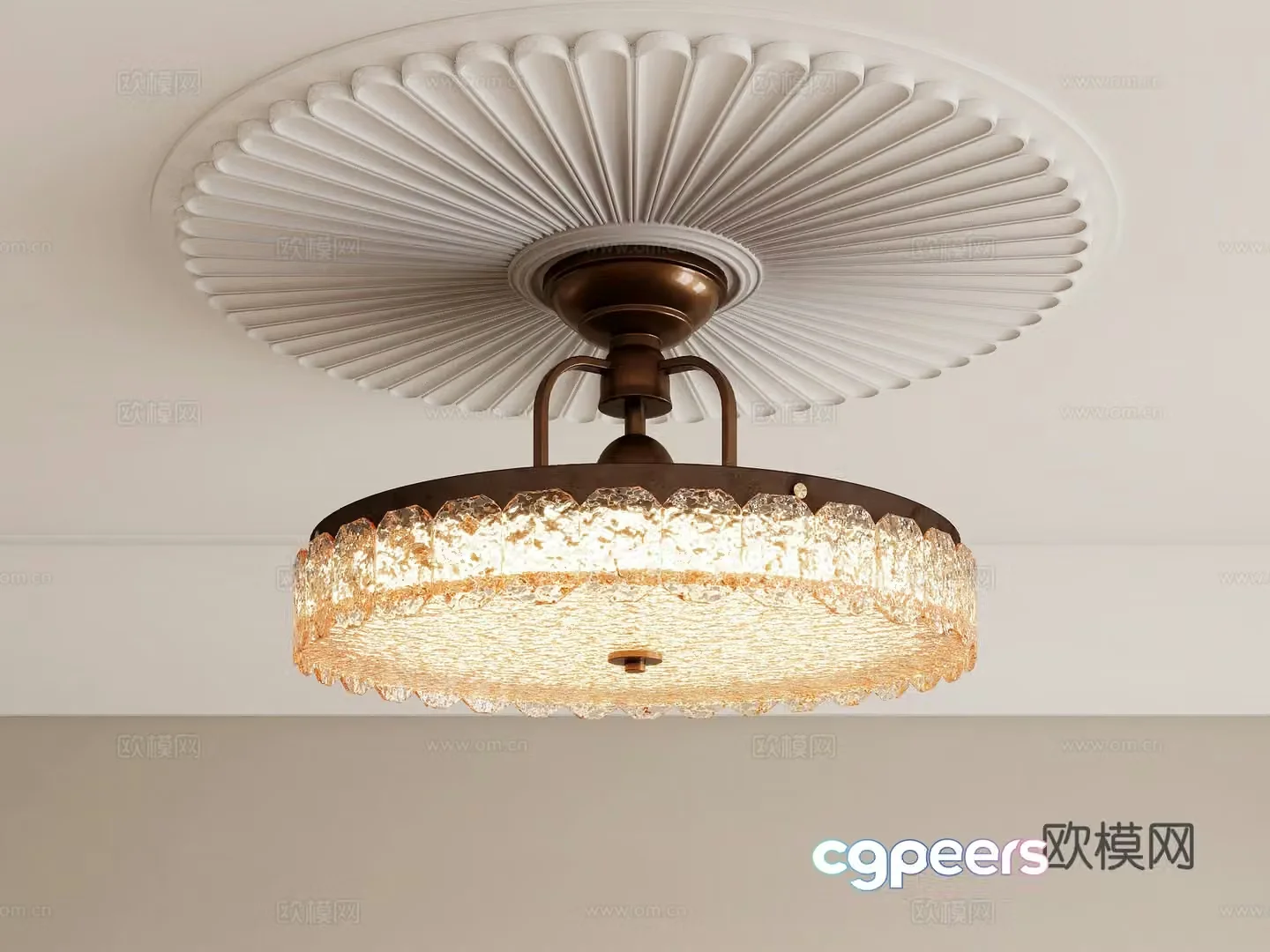Medieval style chandelier 3d model