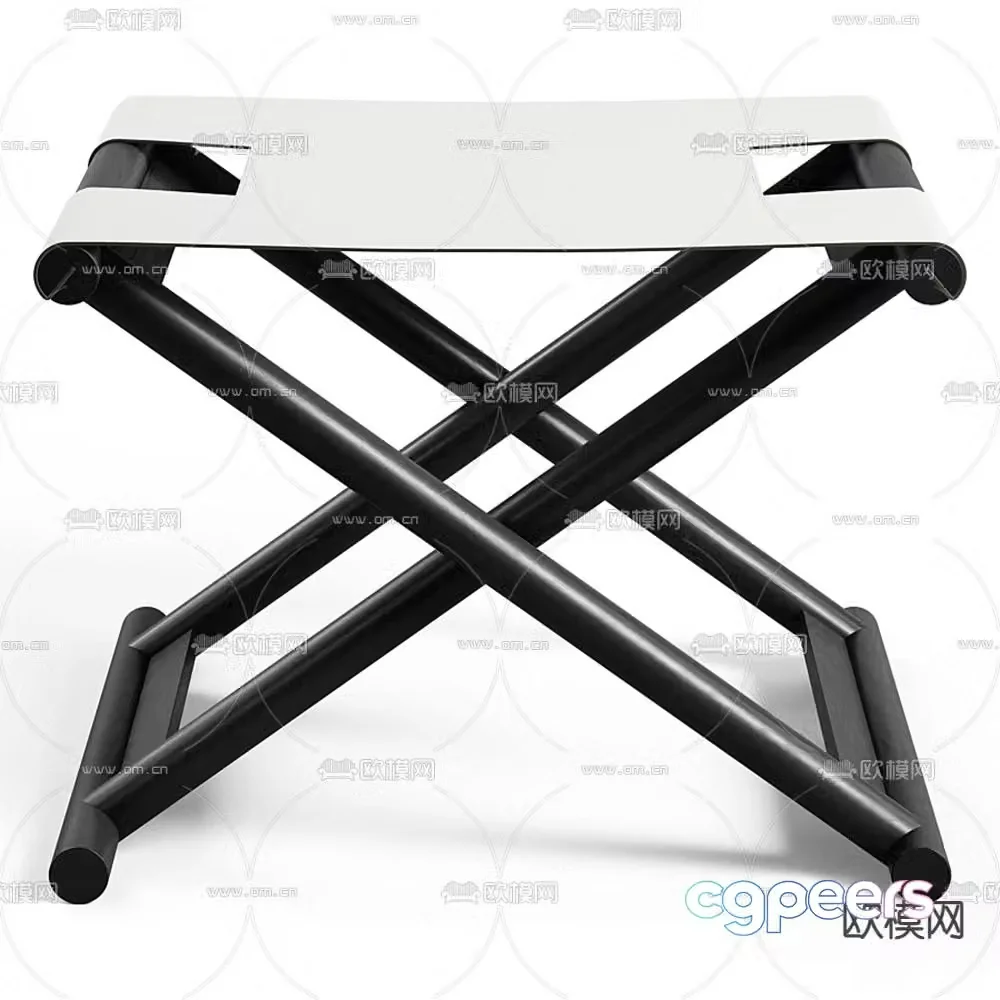 Stool low stool folding stool 3d model