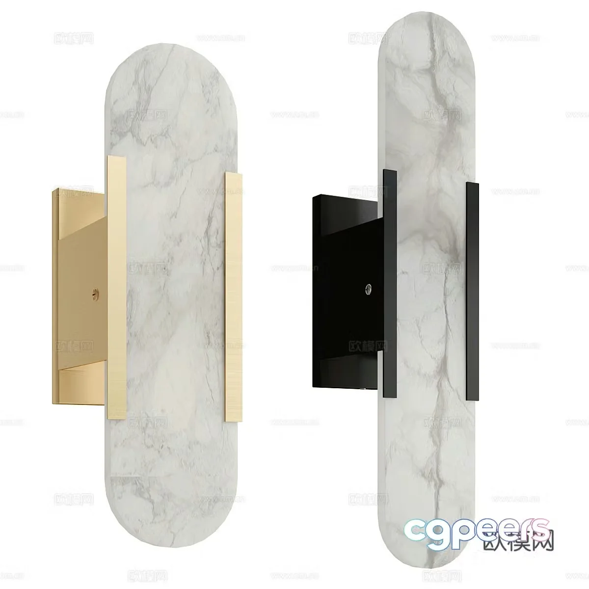 Geometric Harmony Alaba Wall Light 3D Model