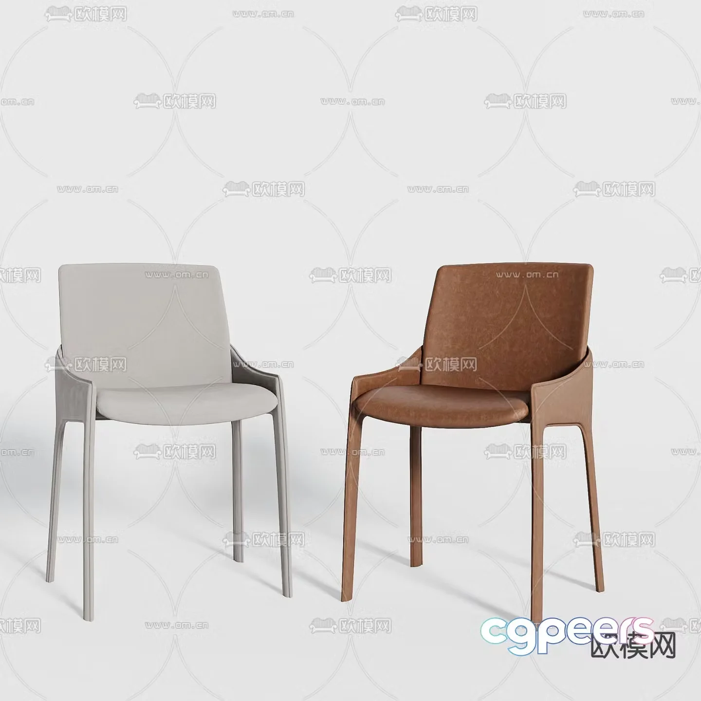 Modern chair dining chair 3d model