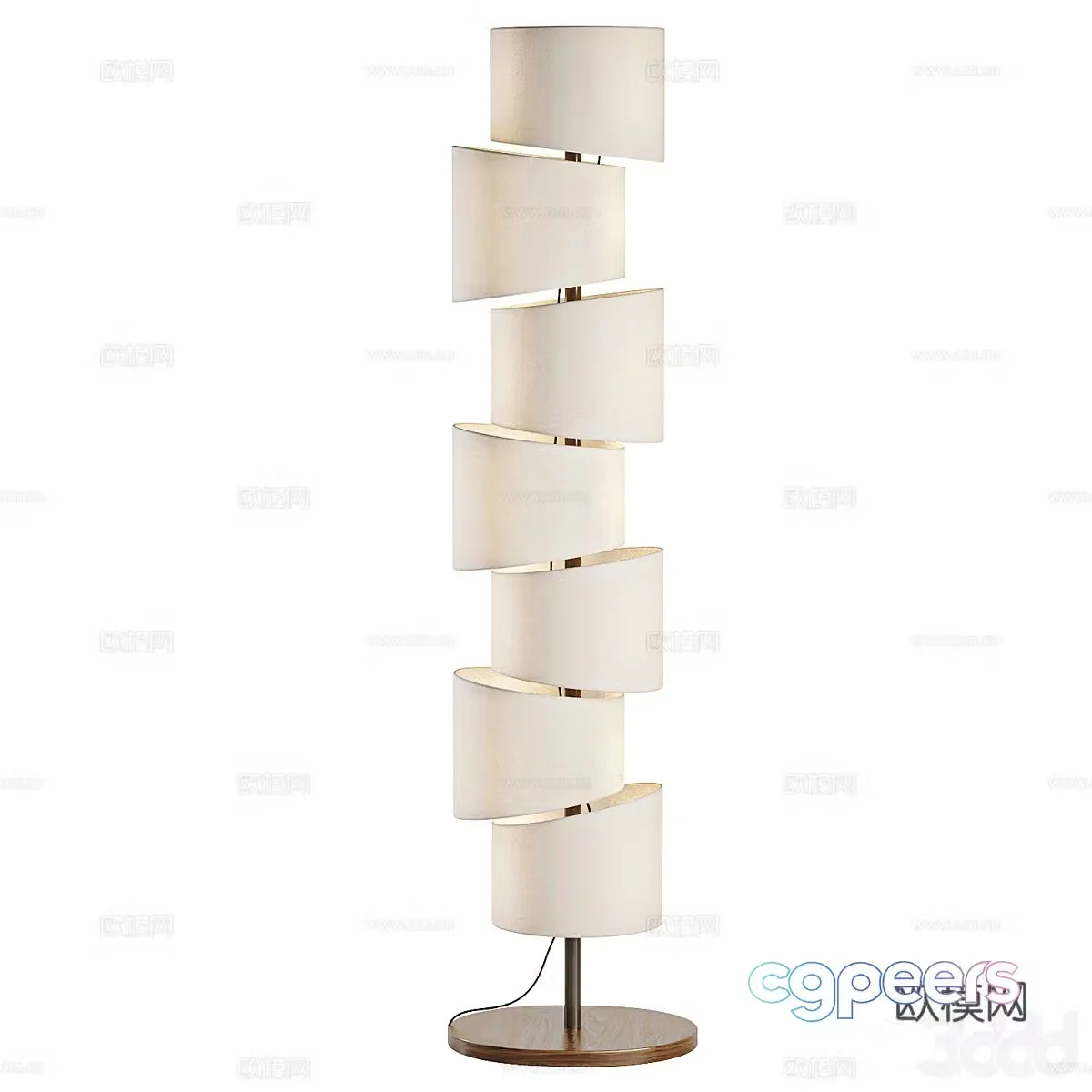 Modern Italian Ltalian Simple Floor Lamp 3D Model