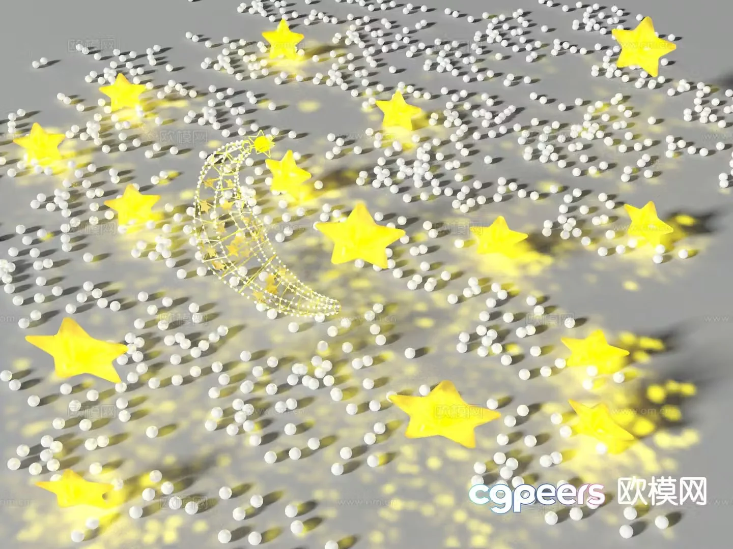 Star decorative lamp atmosphere lamp 3d model