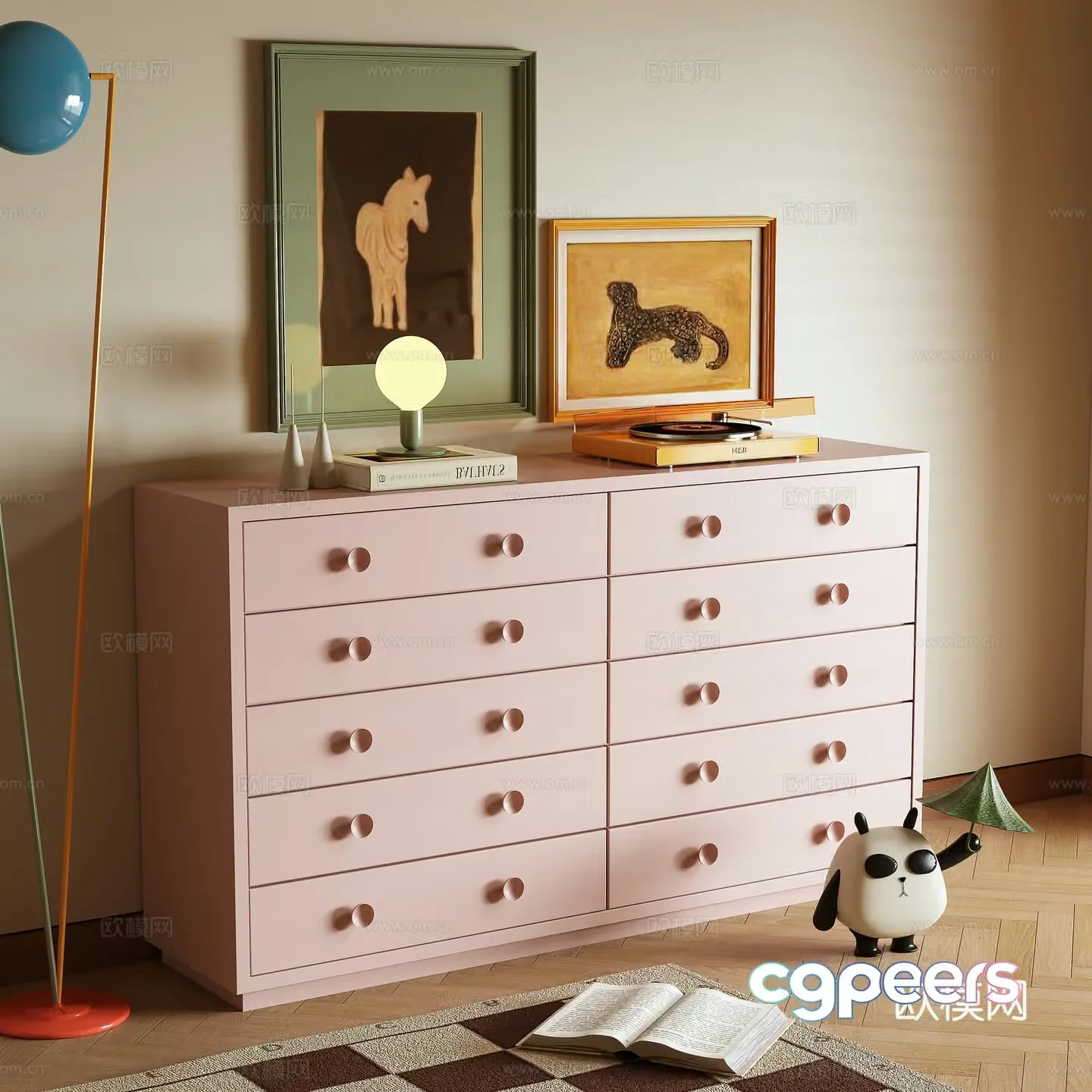 Dopamine chest of drawers 3d model