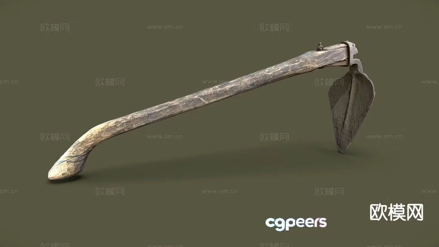 Farming hoe farm tools 3d model